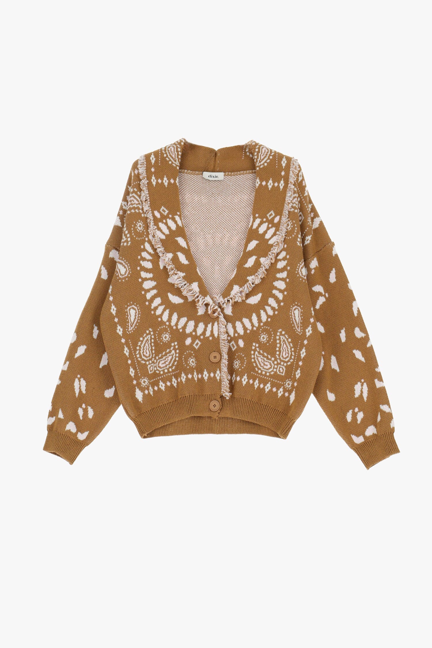 Cardigan With Dixie Patterns And Trim