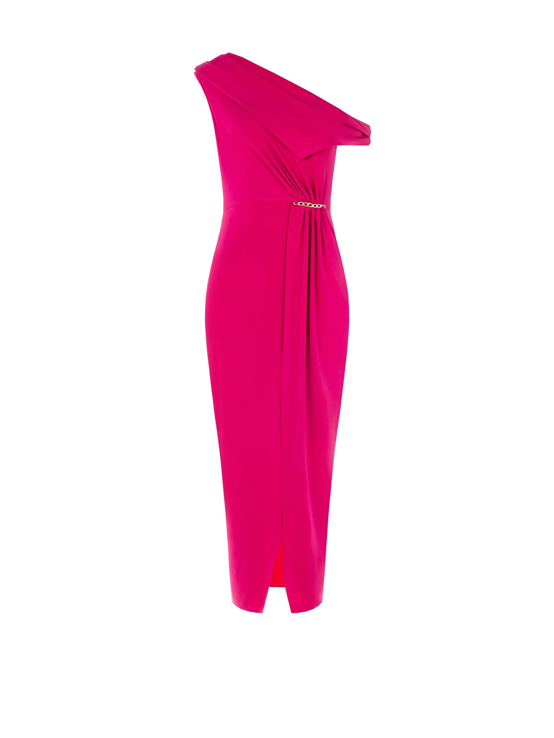 Abito Lungo Asimmetrico In Maglia Con Dettaglio Catena Rinascimento