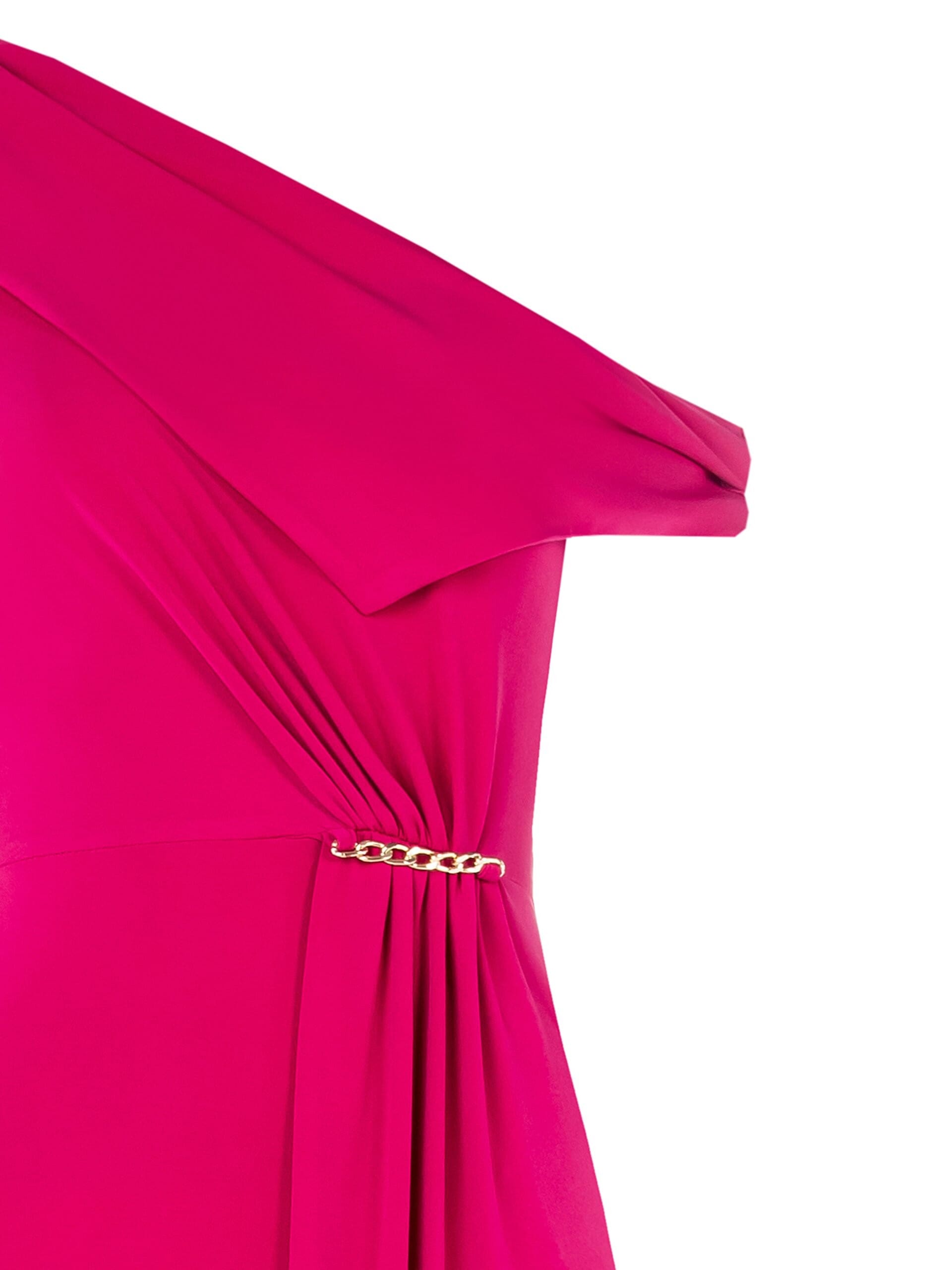 Abito Lungo Asimmetrico In Maglia Con Dettaglio Catena Rinascimento