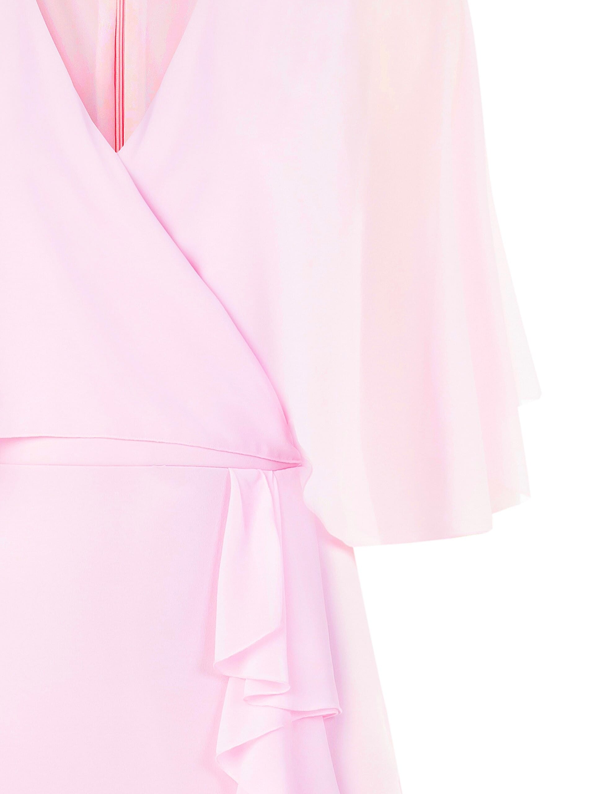 Abito A Tubino In Scuba Crepe Con Maniche A Mantella In Georgette Rinascimento Curvy