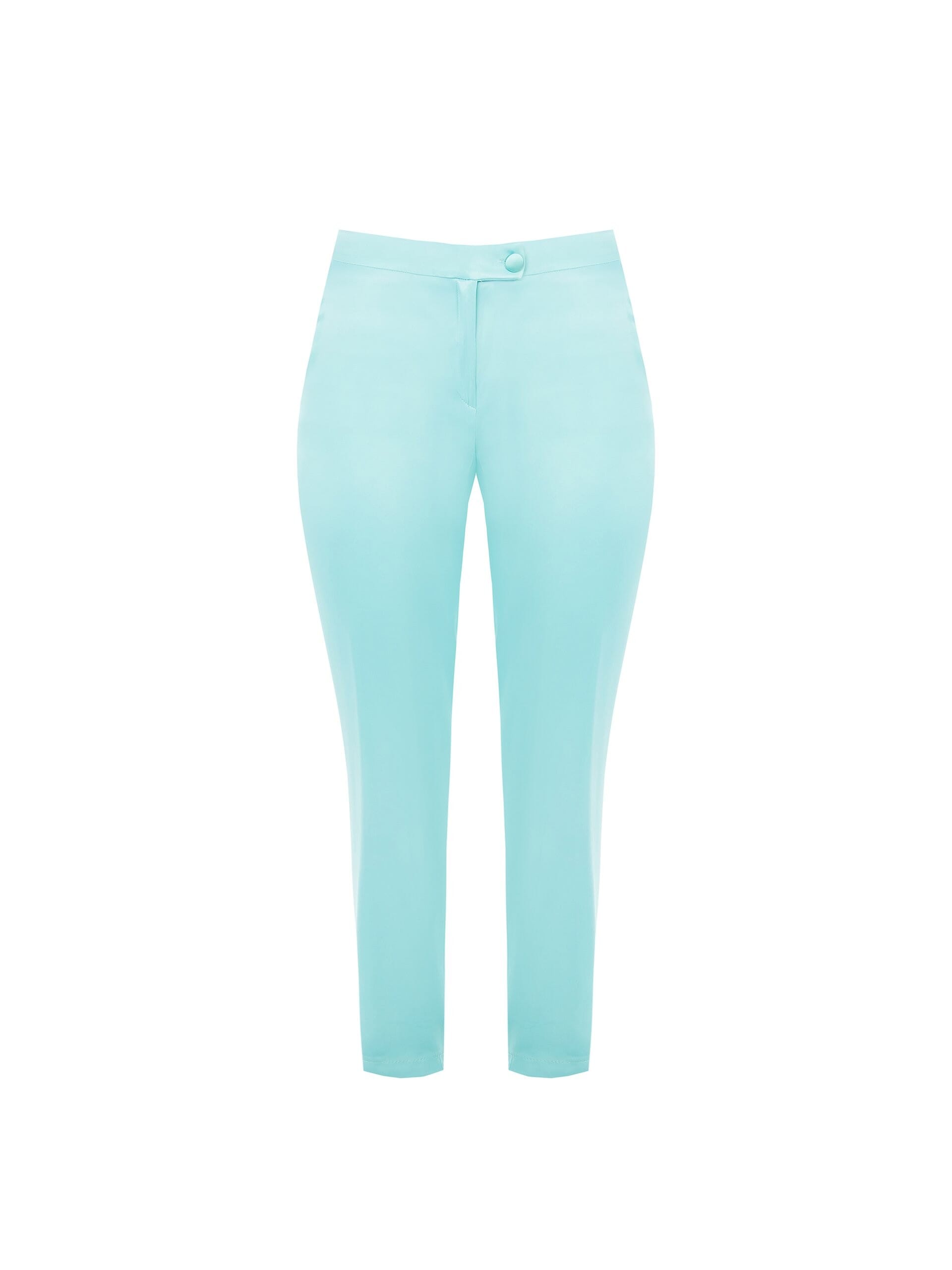 Pantaloni Skinny In Raso Con Elastico Dietro Rinascimento Curvy