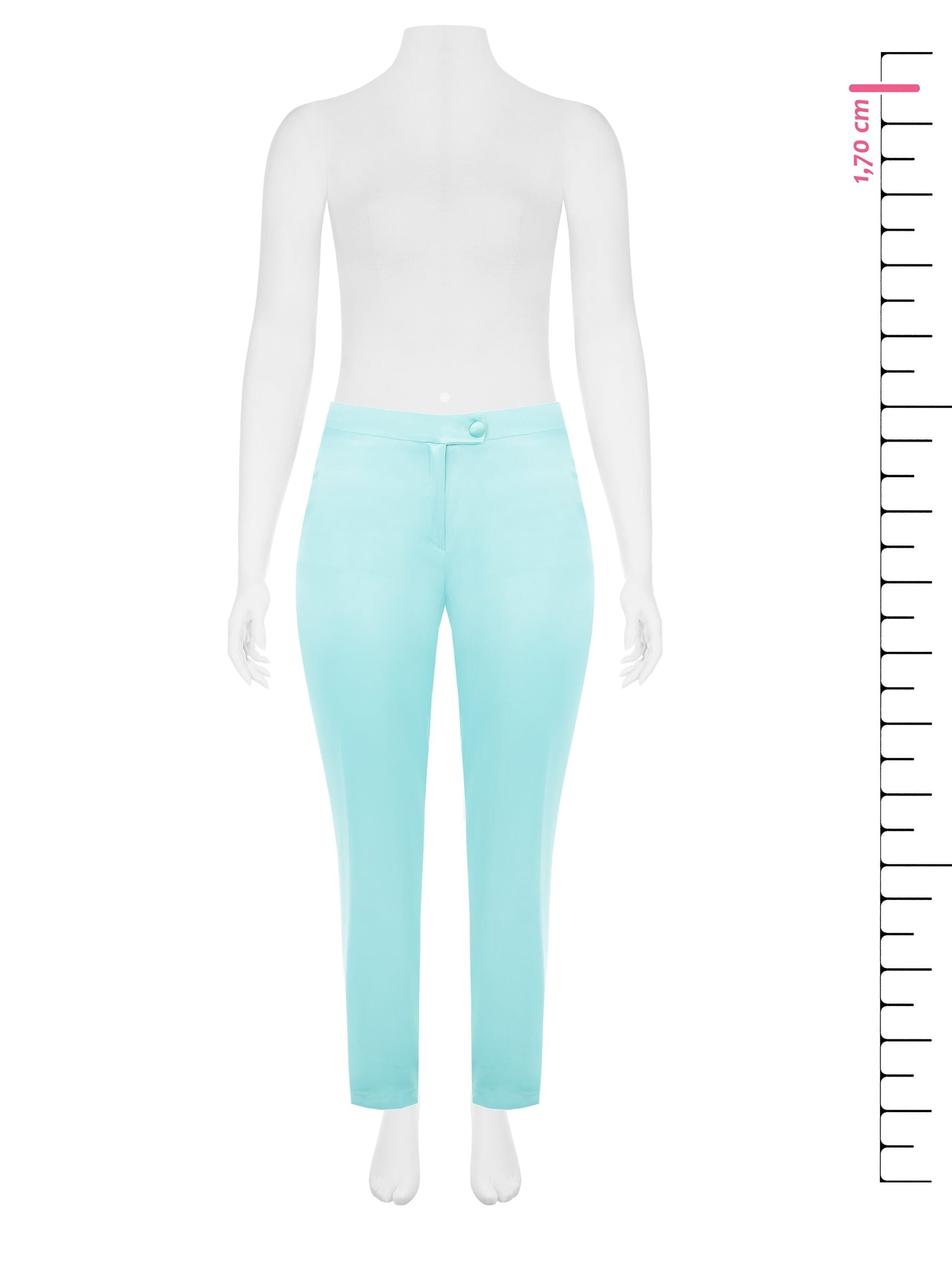 Pantaloni Skinny In Raso Con Elastico Dietro Rinascimento Curvy