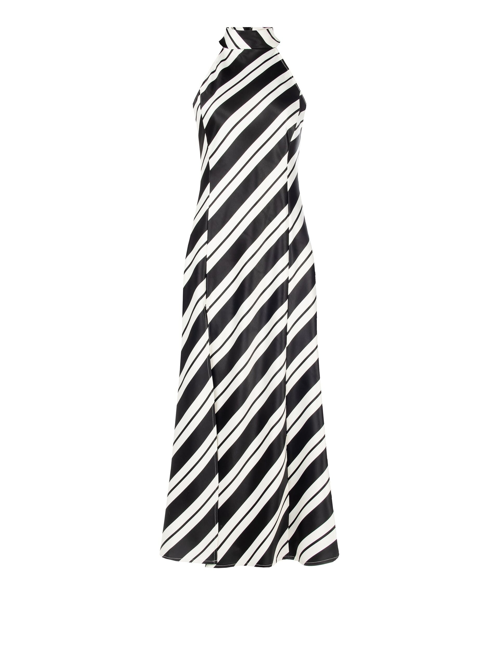 Abito Lungo A Triangolo In Raso Con Spacco Sul Lato Rinascimento