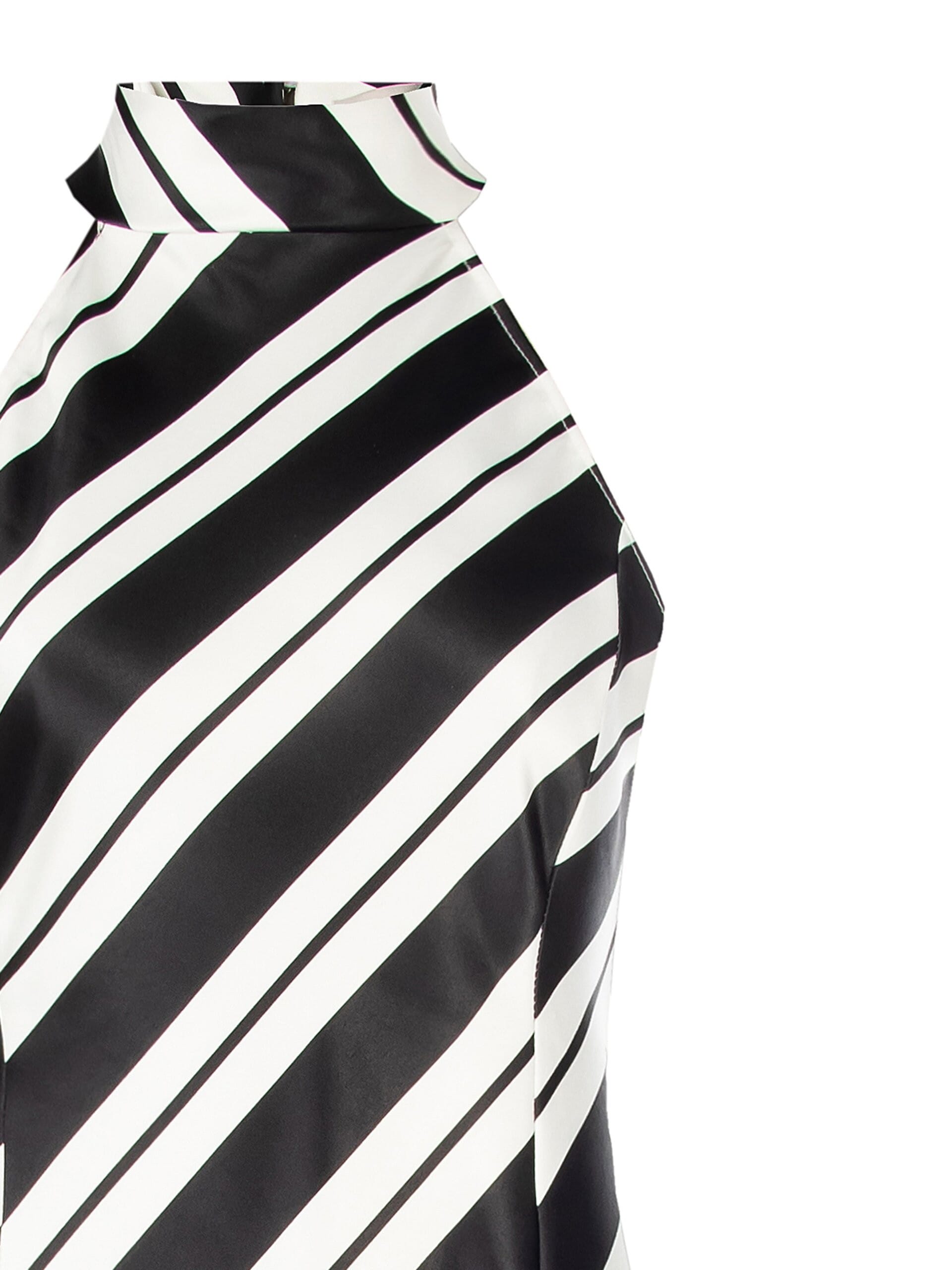 Abito Lungo A Triangolo In Raso Con Spacco Sul Lato Rinascimento