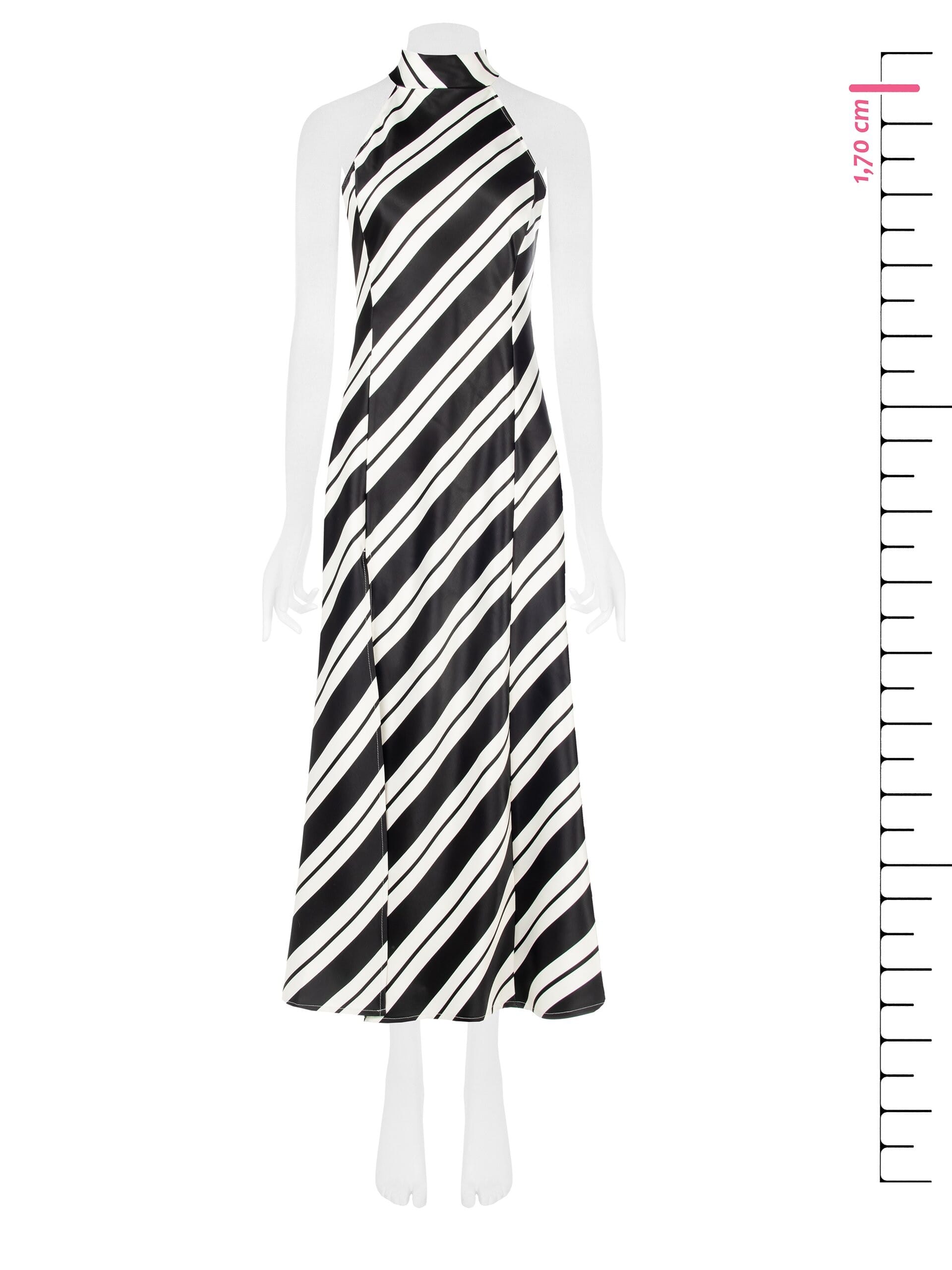 Abito Lungo A Triangolo In Raso Con Spacco Sul Lato Rinascimento