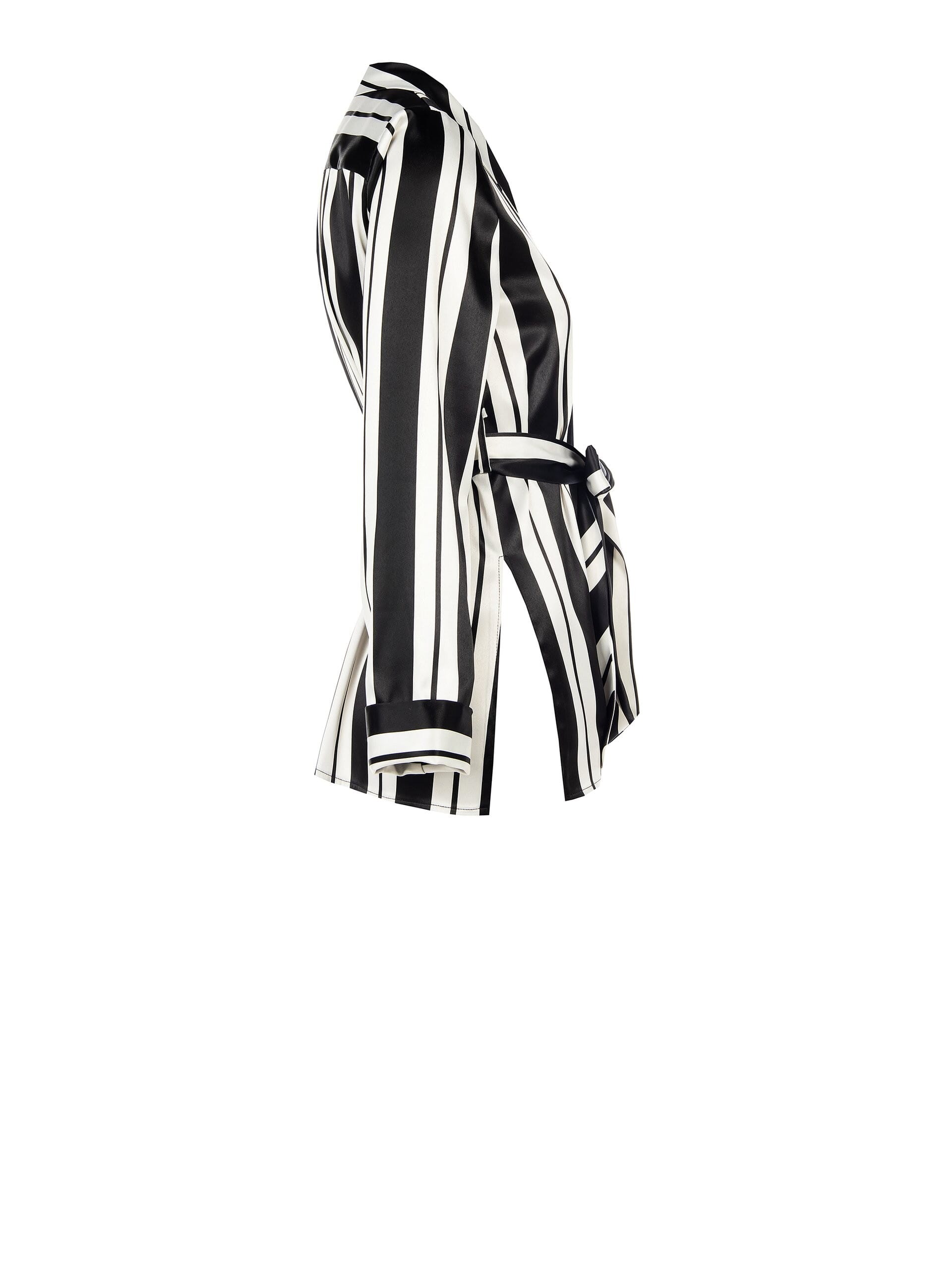 Giacca Aperta In Raso Con Spacchi Laterali E Cintura Coordinata Rinascimento