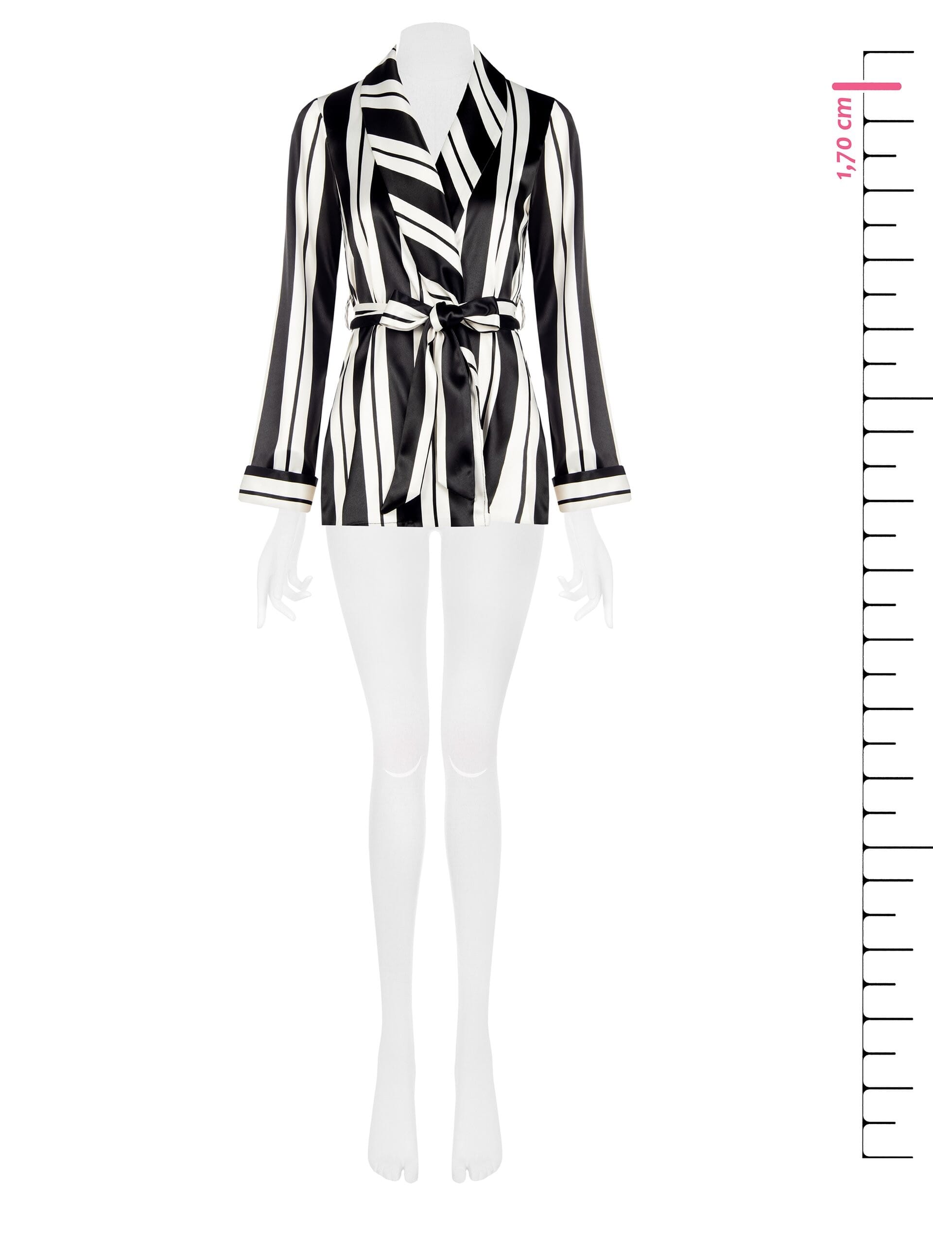 Giacca Aperta In Raso Con Spacchi Laterali E Cintura Coordinata Rinascimento