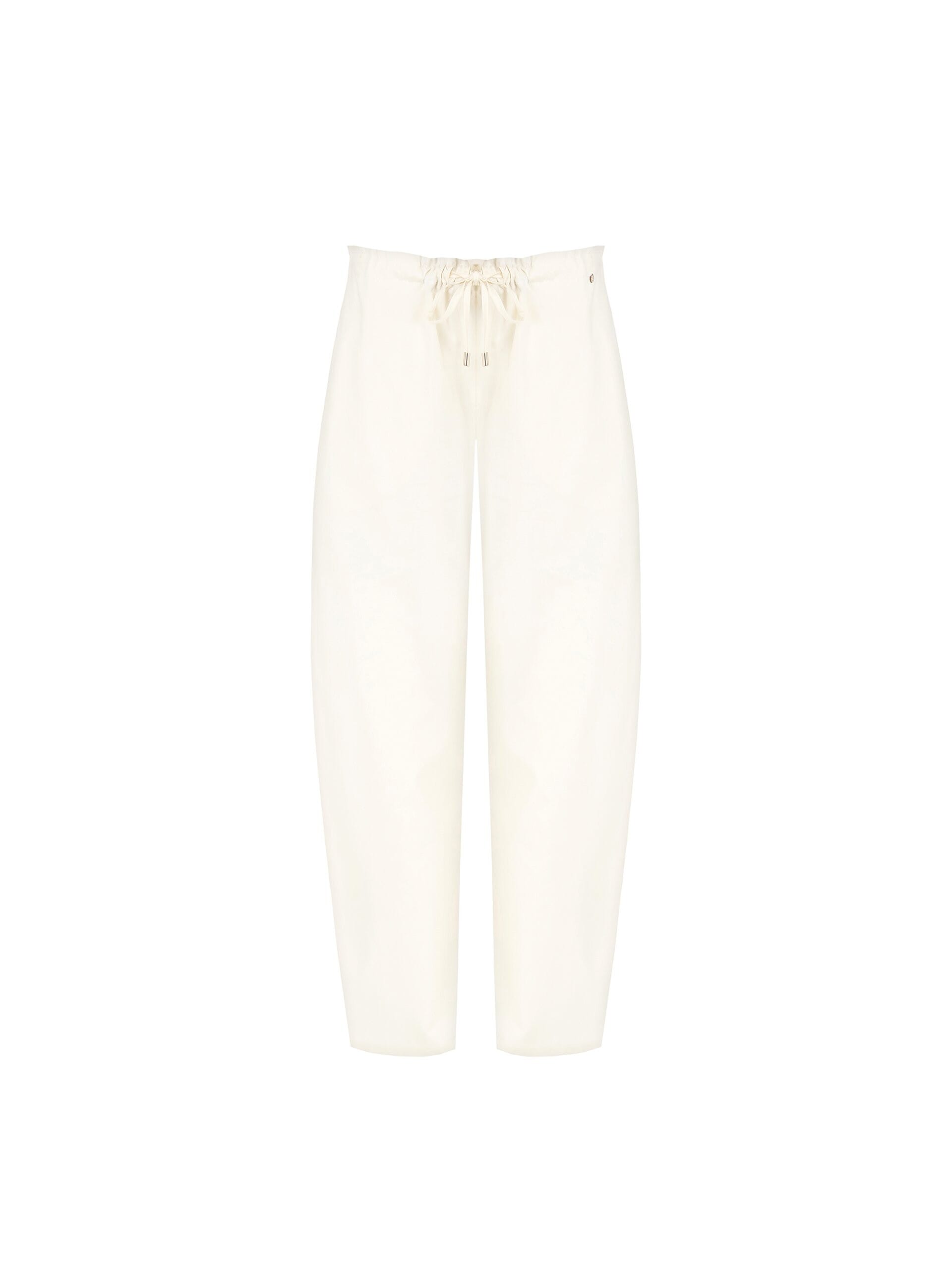 Pantaloni Carrot In Cotone Con Coulisse In Vita Rinascimento