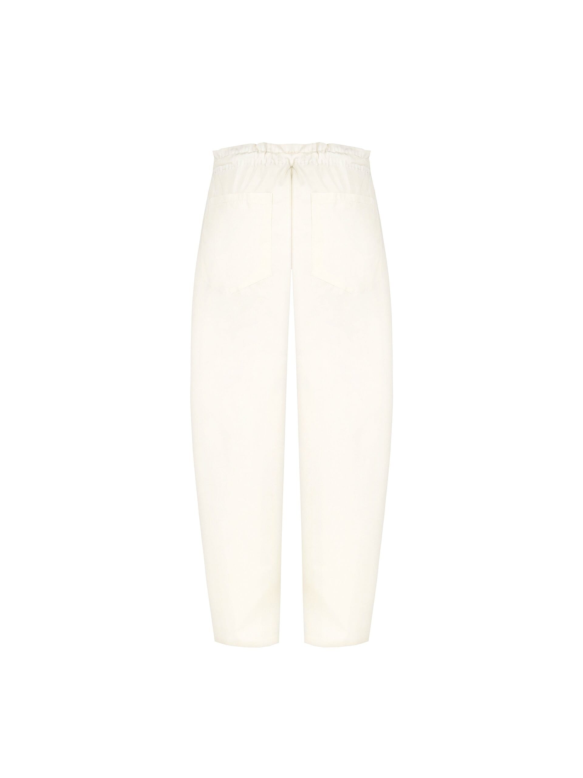 Pantaloni Carrot In Cotone Con Coulisse In Vita Rinascimento