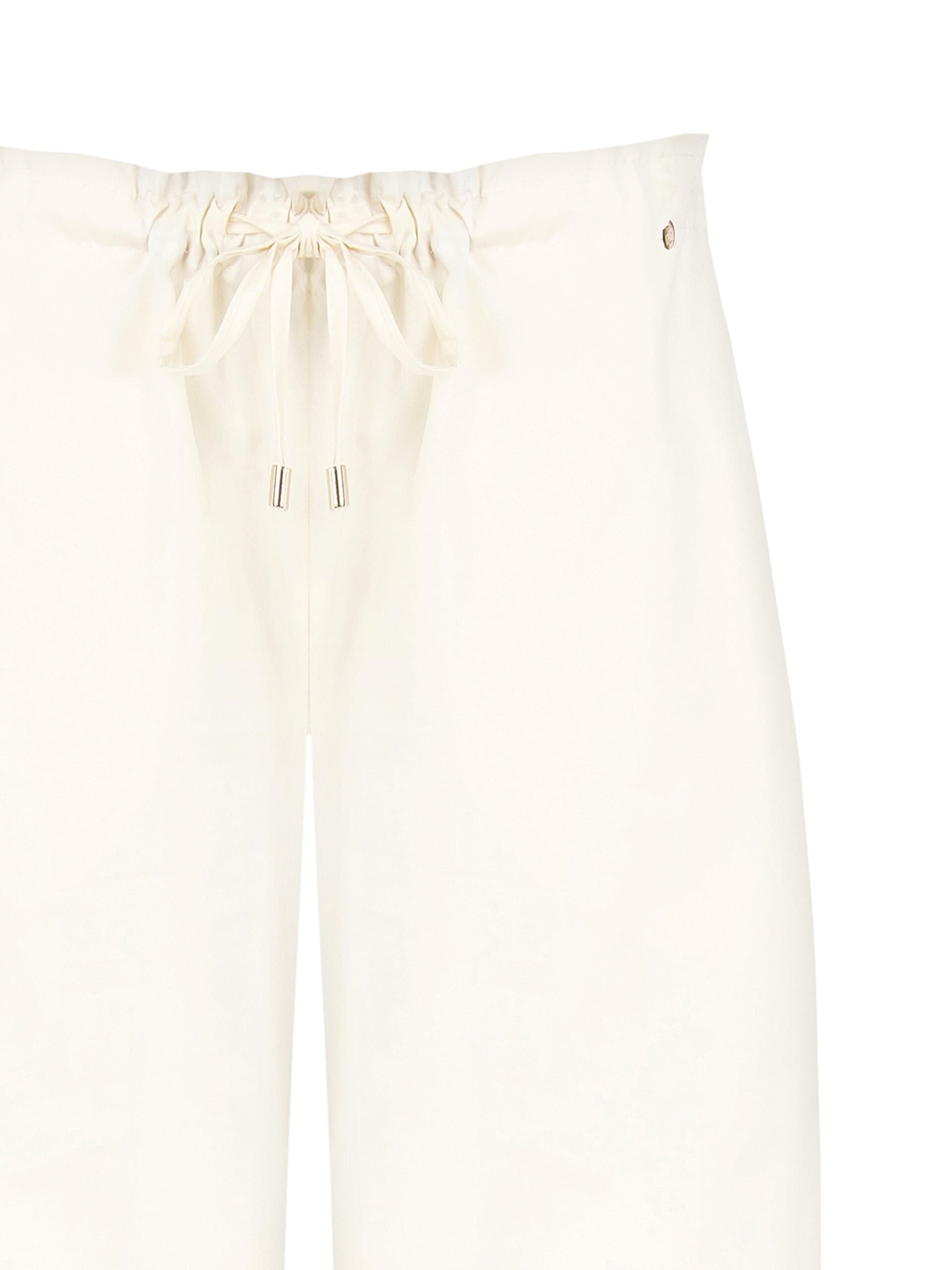 Pantaloni Carrot In Cotone Con Coulisse In Vita Rinascimento