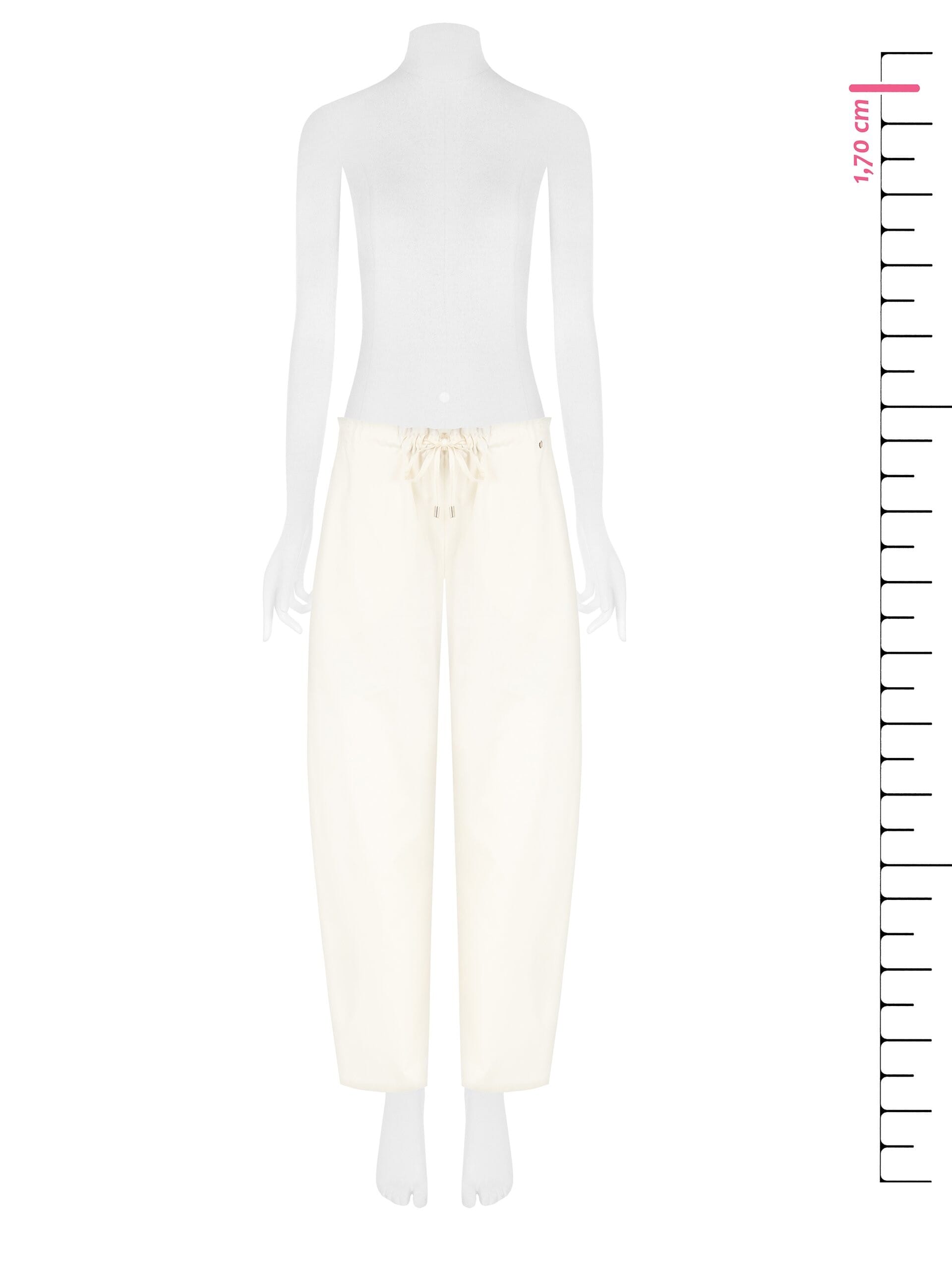 Pantaloni Carrot In Cotone Con Coulisse In Vita Rinascimento