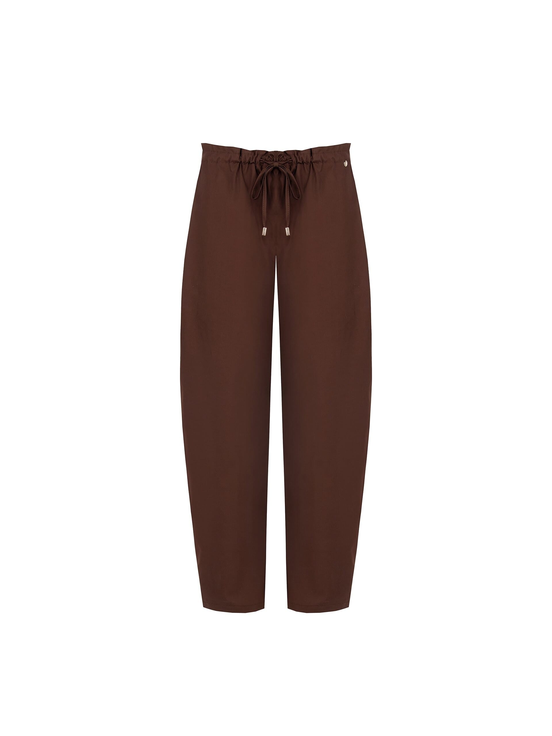 Pantaloni Carrot In Cotone Con Coulisse In Vita Rinascimento