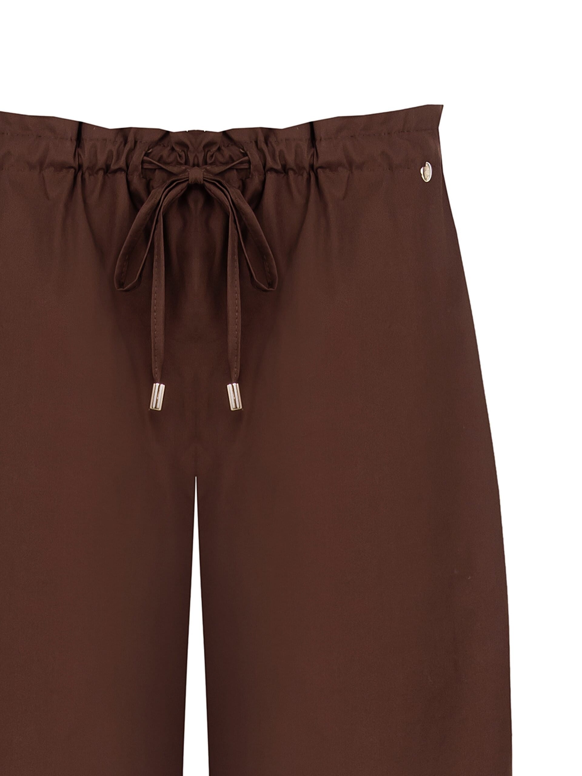 Pantaloni Carrot In Cotone Con Coulisse In Vita Rinascimento