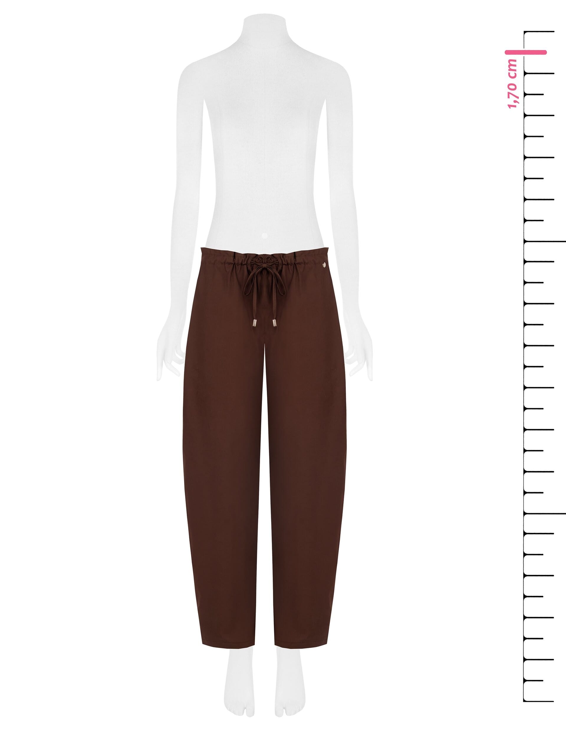 Pantaloni Carrot In Cotone Con Coulisse In Vita Rinascimento