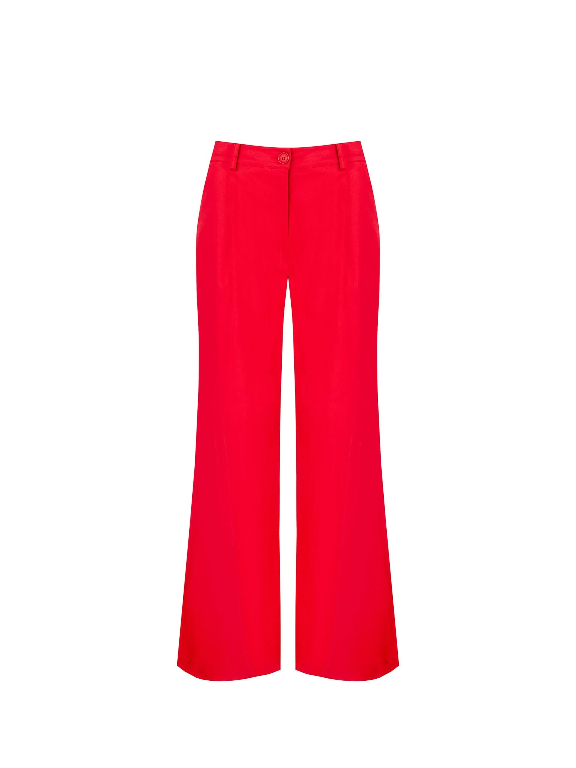 Pantaloni Palazzo In Tessuto Elasticizzato Con Pinces Ed Elastico Dietro Rinascimento