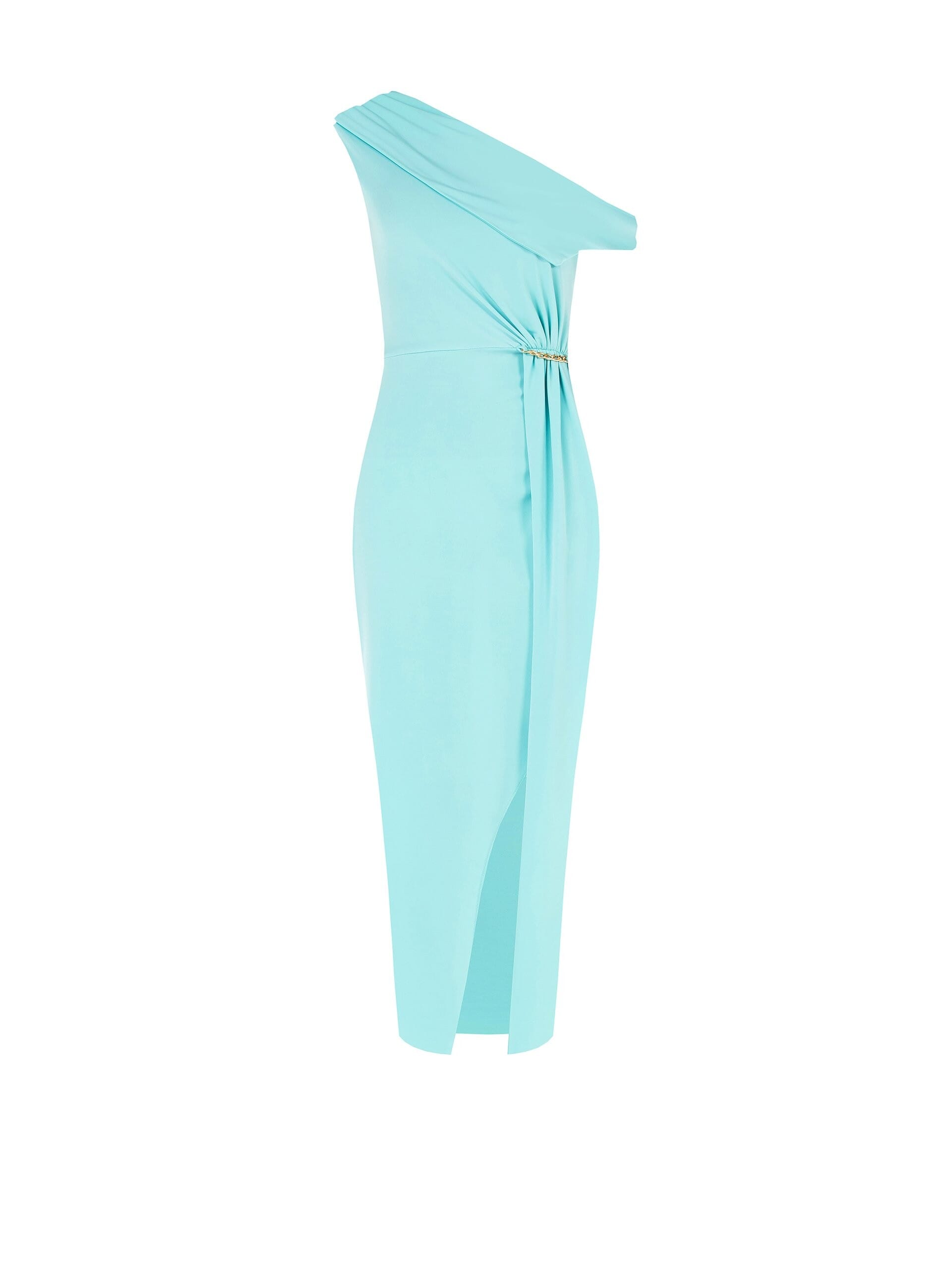 Abito Lungo Asimmetrico In Maglia Con Dettaglio Catena Rinascimento