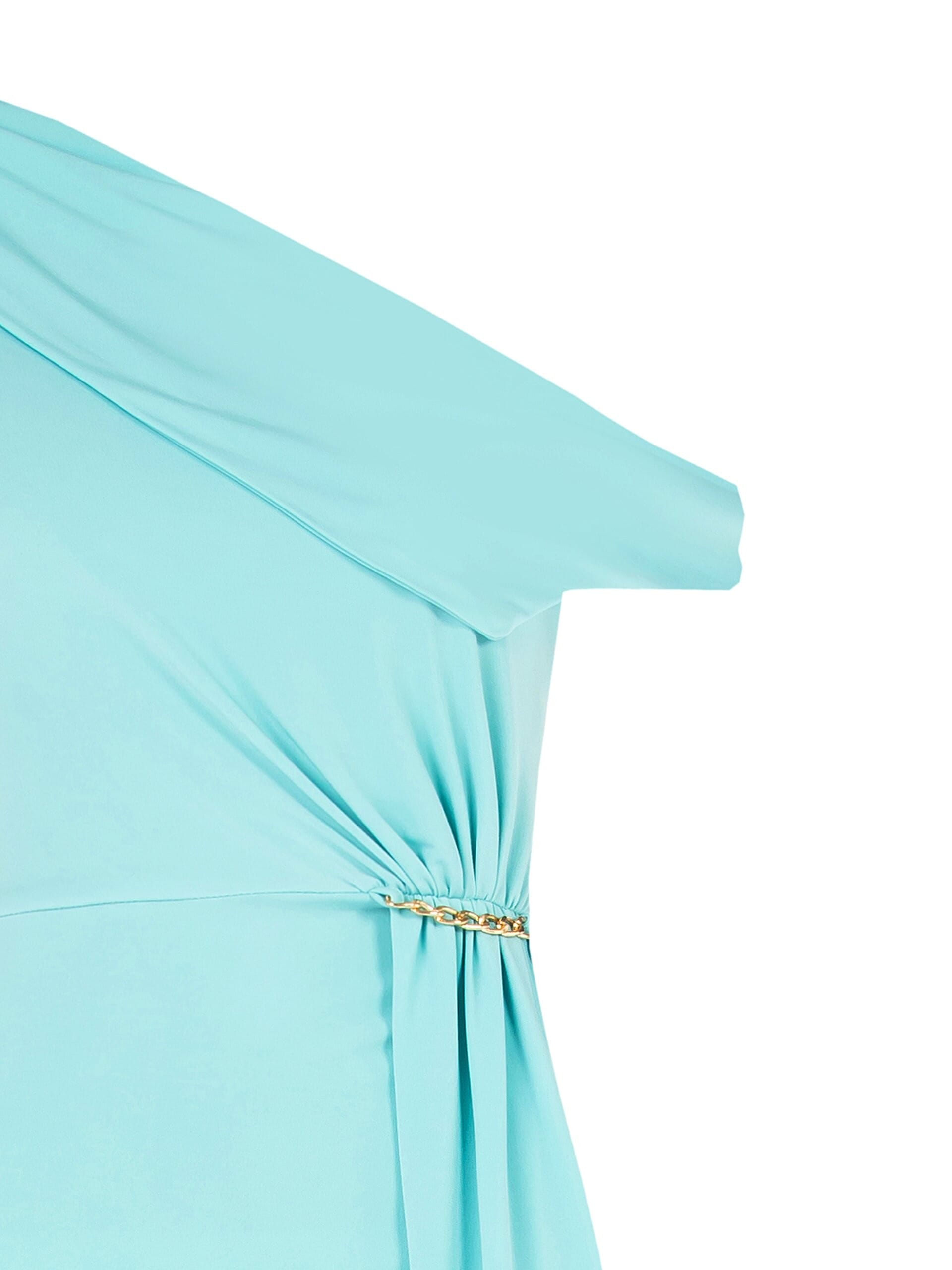 Abito Lungo Asimmetrico In Maglia Con Dettaglio Catena Rinascimento