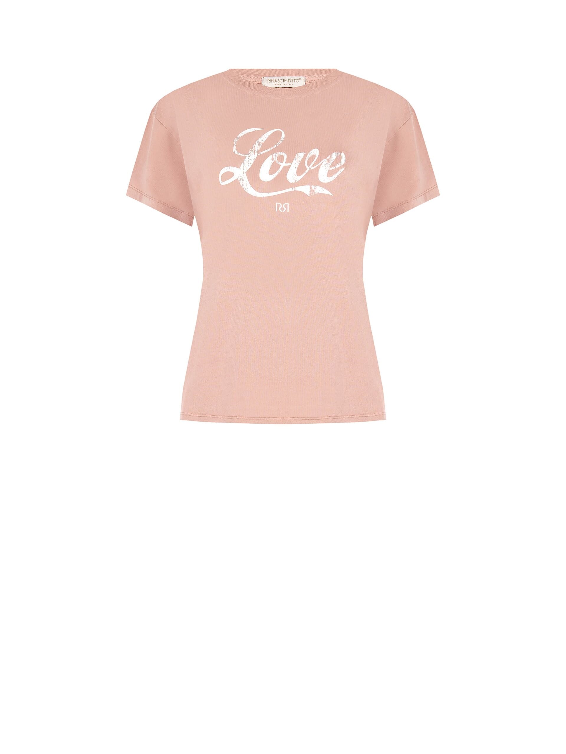 T-Shirt Regular In Cotone Con Stampa Vintage Rinascimento