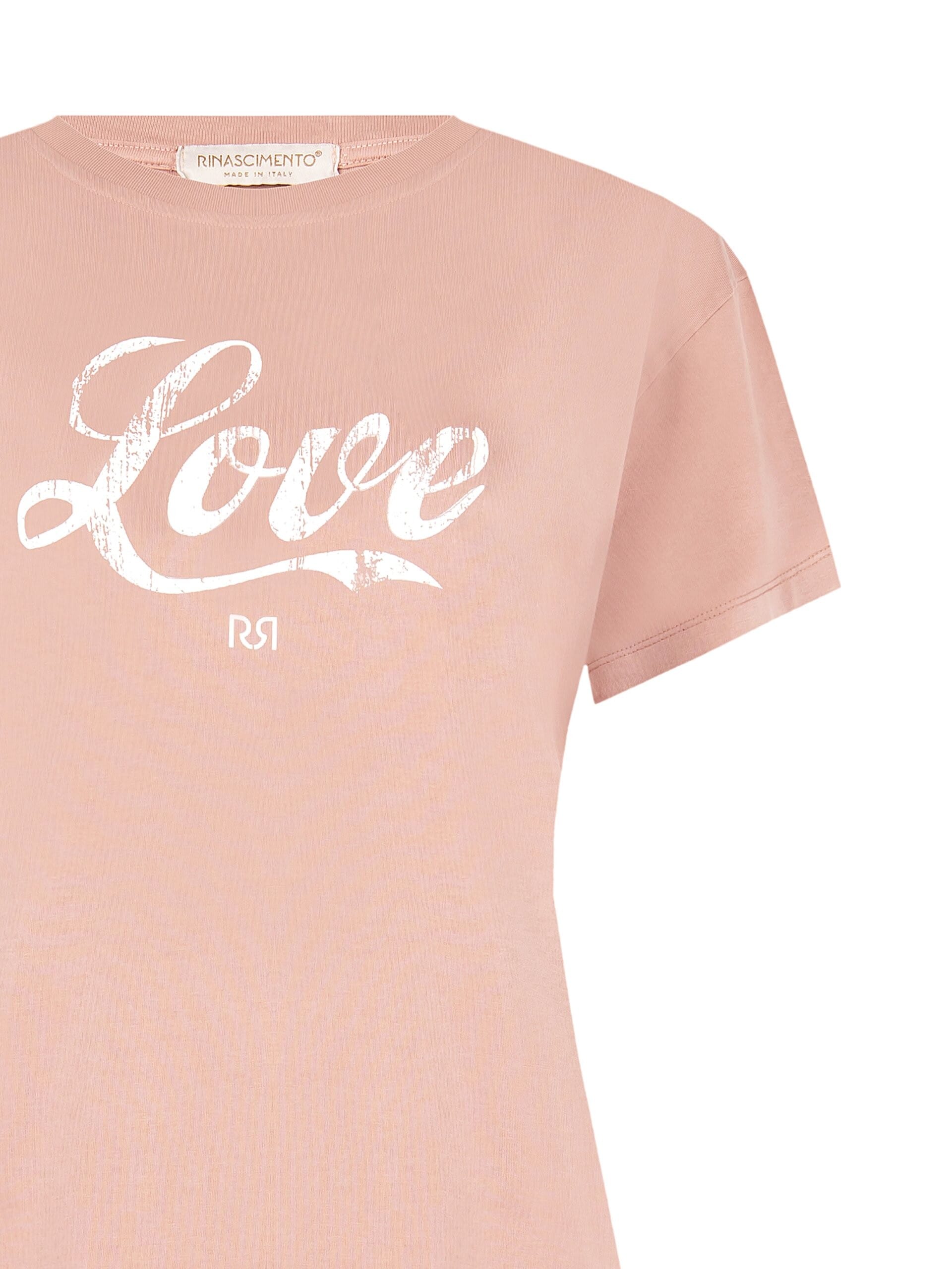 T-Shirt Regular In Cotone Con Stampa Vintage Rinascimento