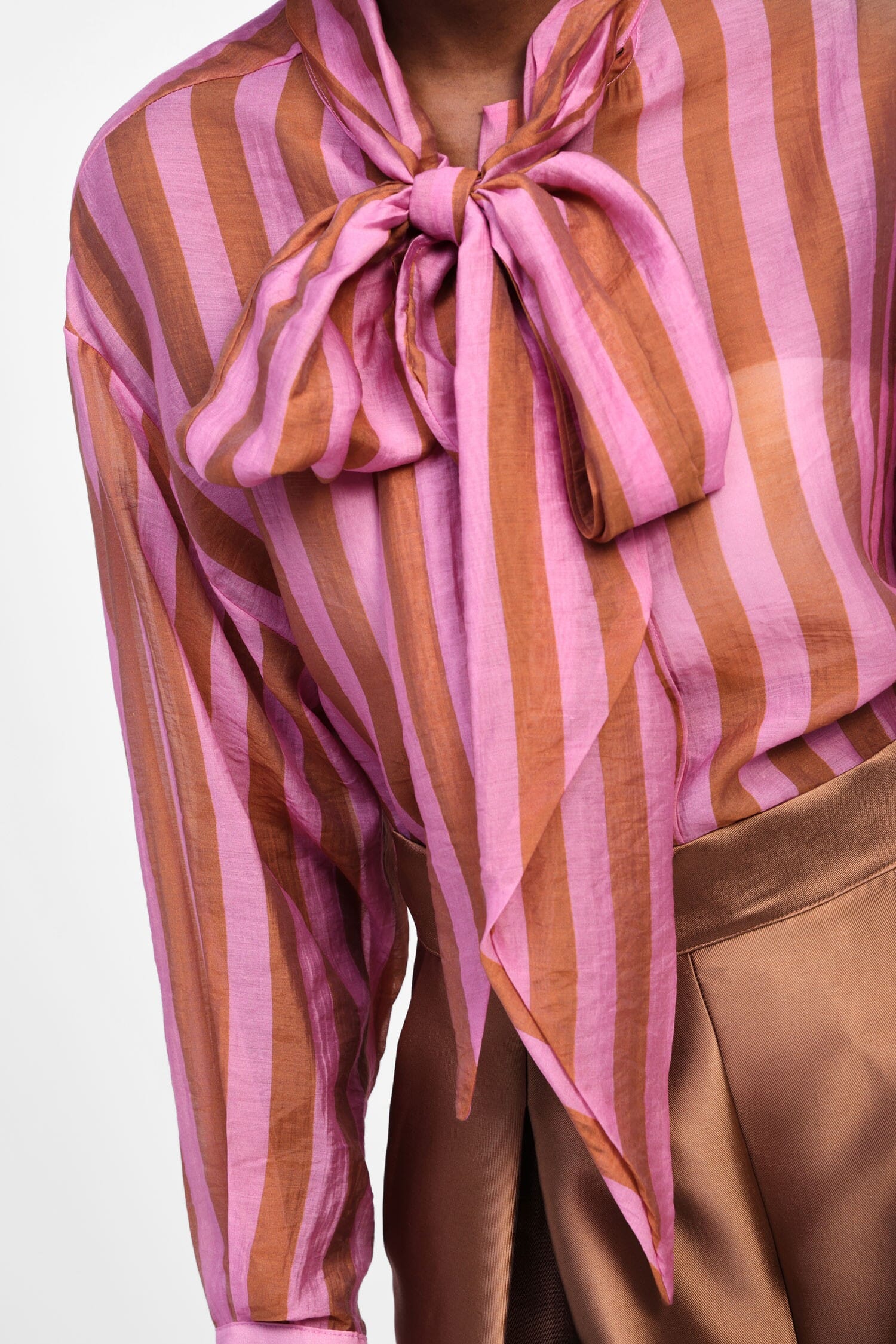 Camicia A Righe Con Fiocco Dixie