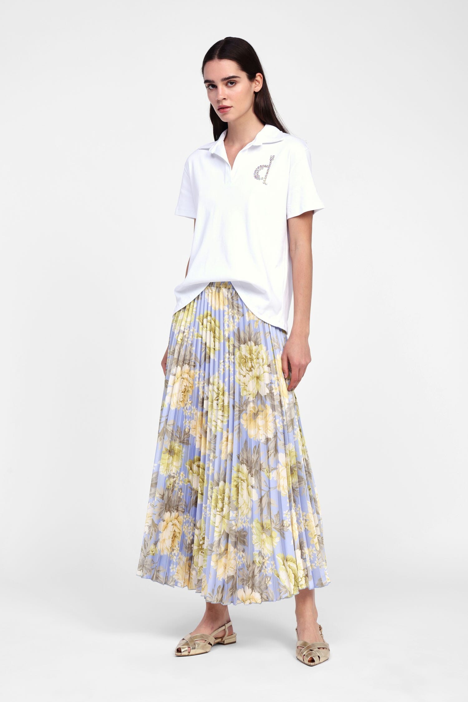 Gonna Plissettata A Fiori Dixie