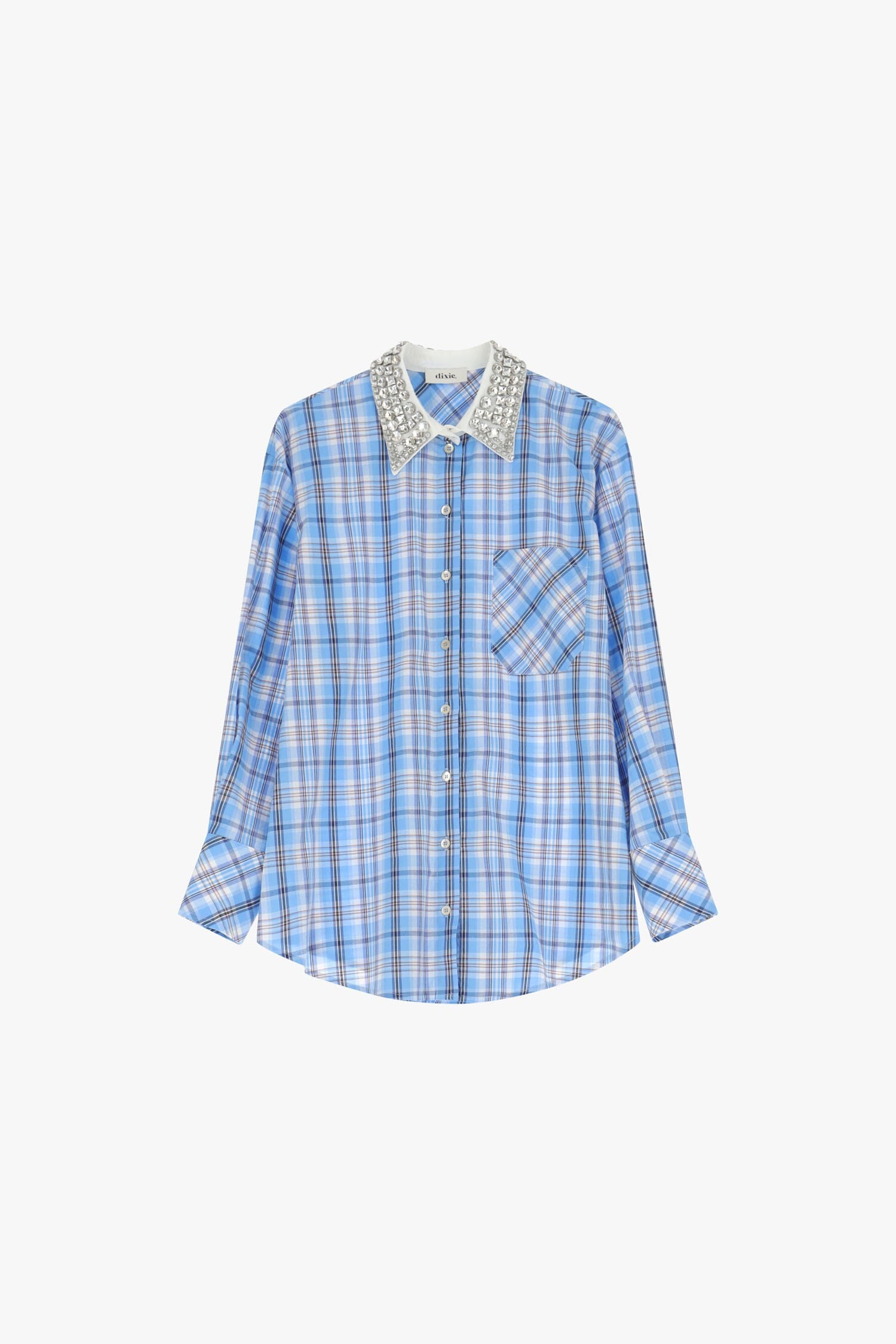 Camicia A Quadri Con Colletto Decorato Dixie