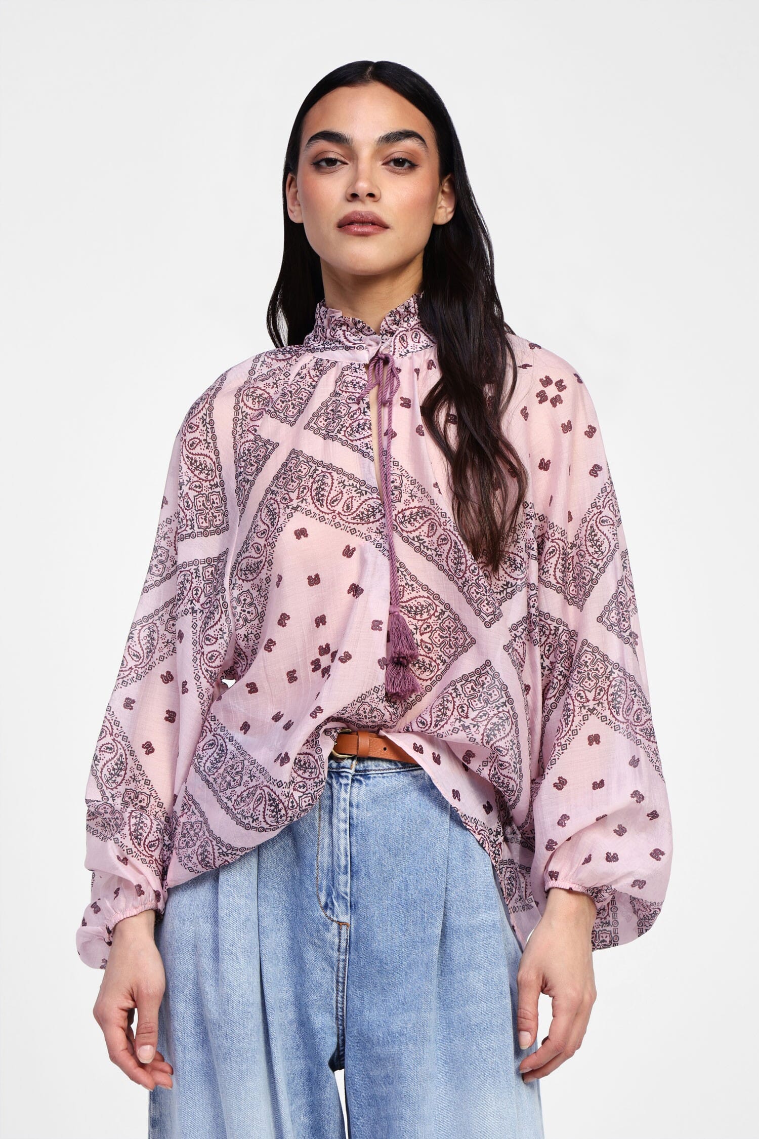 Transparent Shirt With Paisley Pattern Dixie