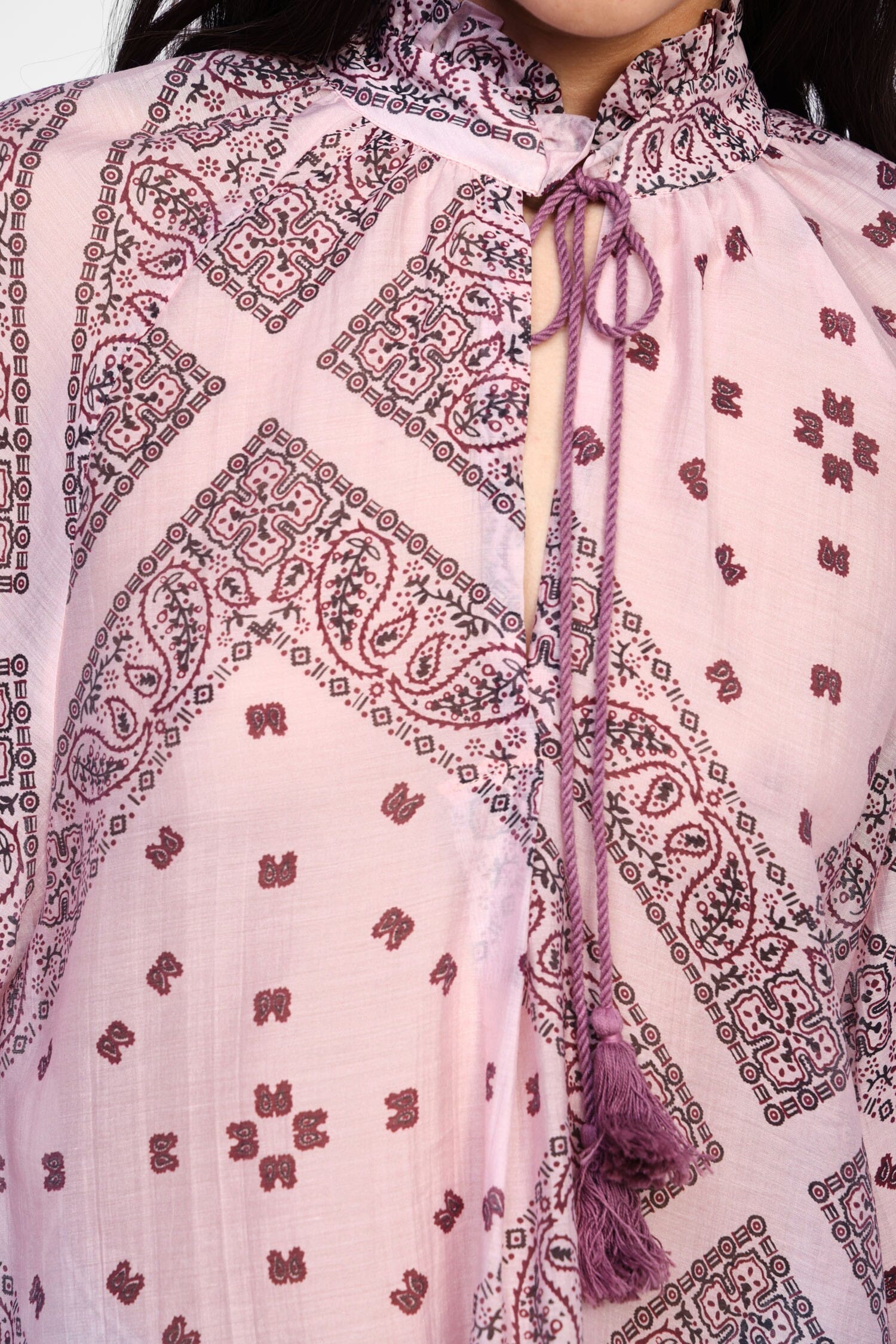 Transparent Shirt With Paisley Pattern Dixie