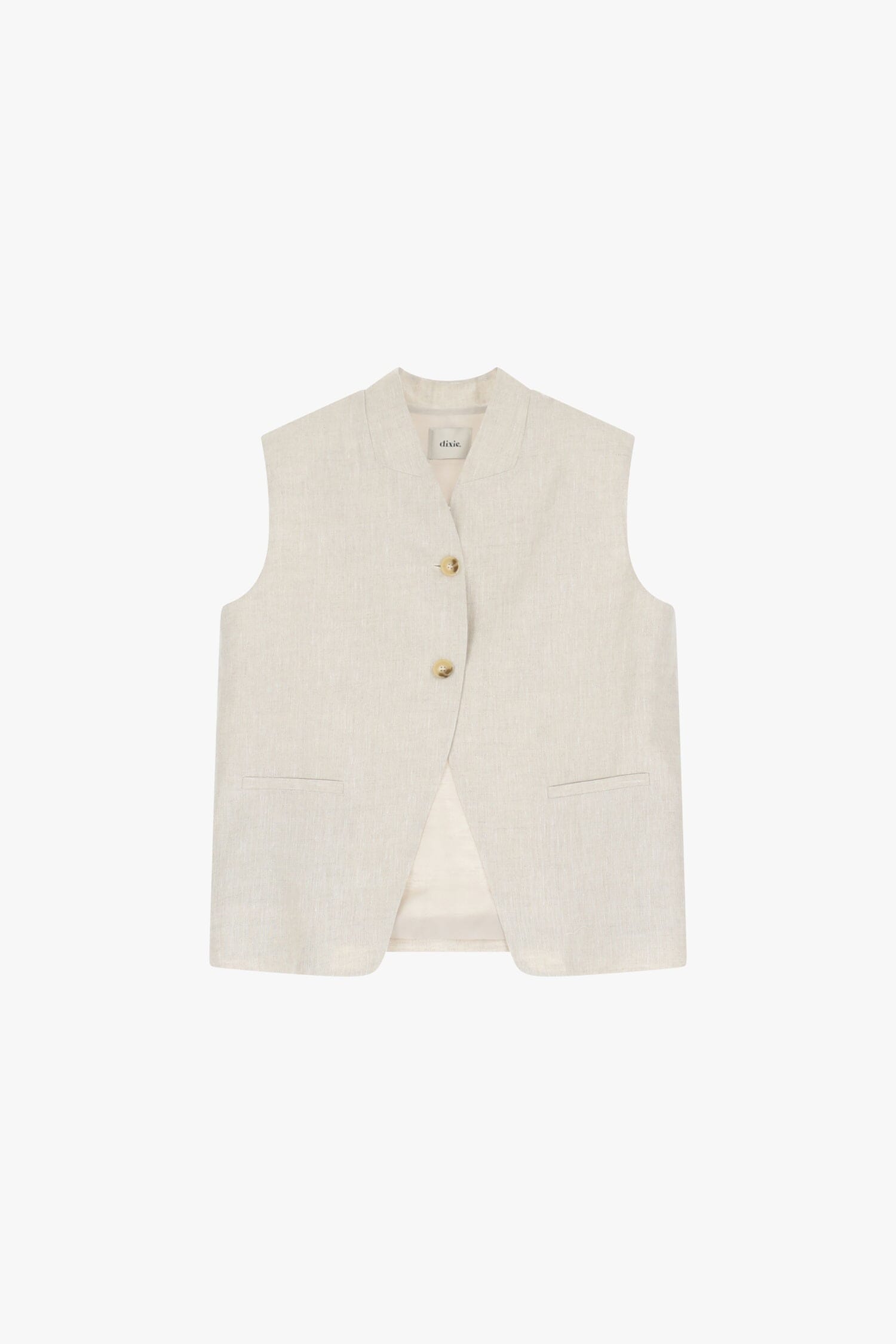 Gilet Con Collo A Fascetta E Bottoni Dixie