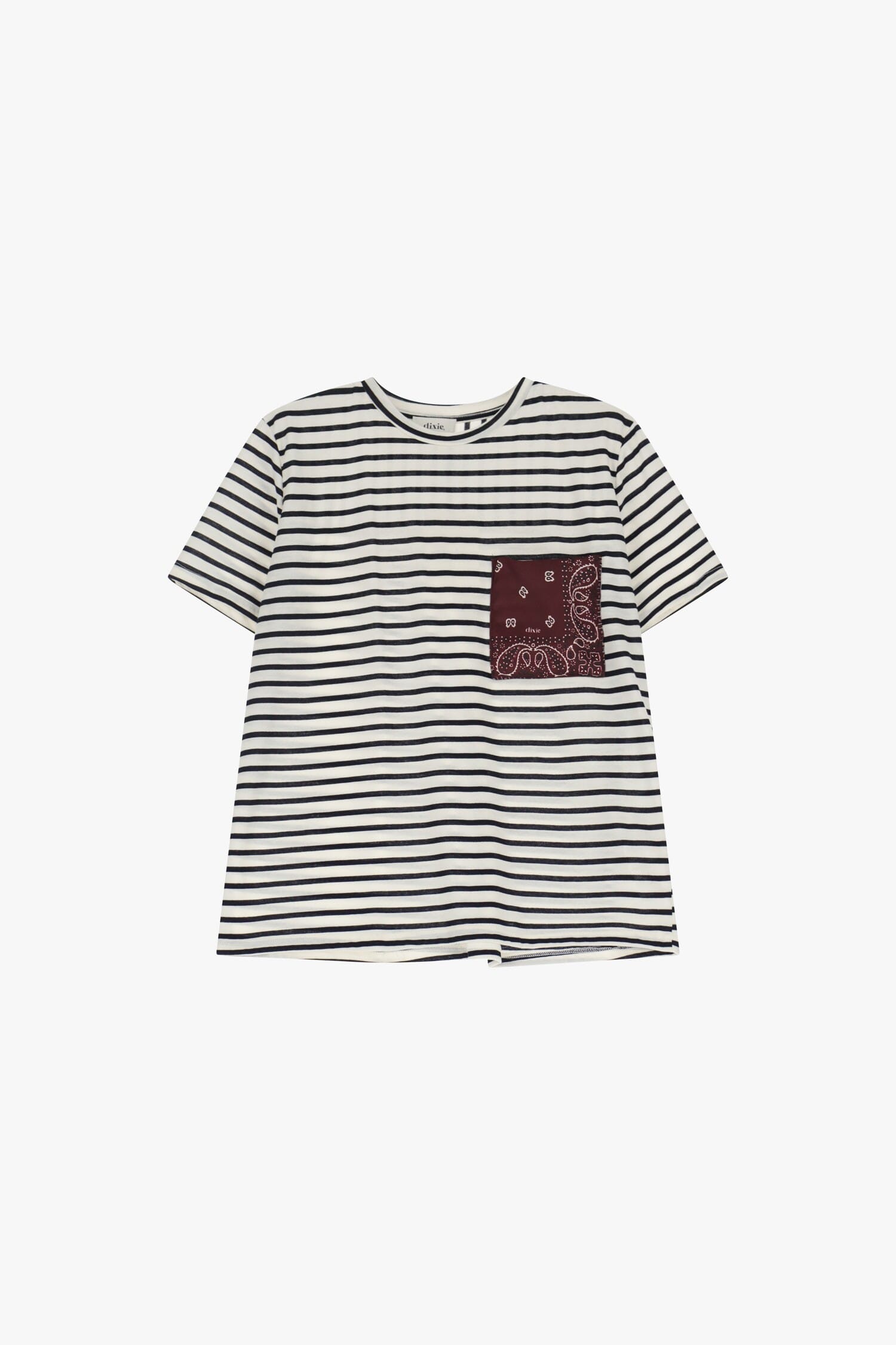 Dixie Paisley Pocket Striped T-Shirt