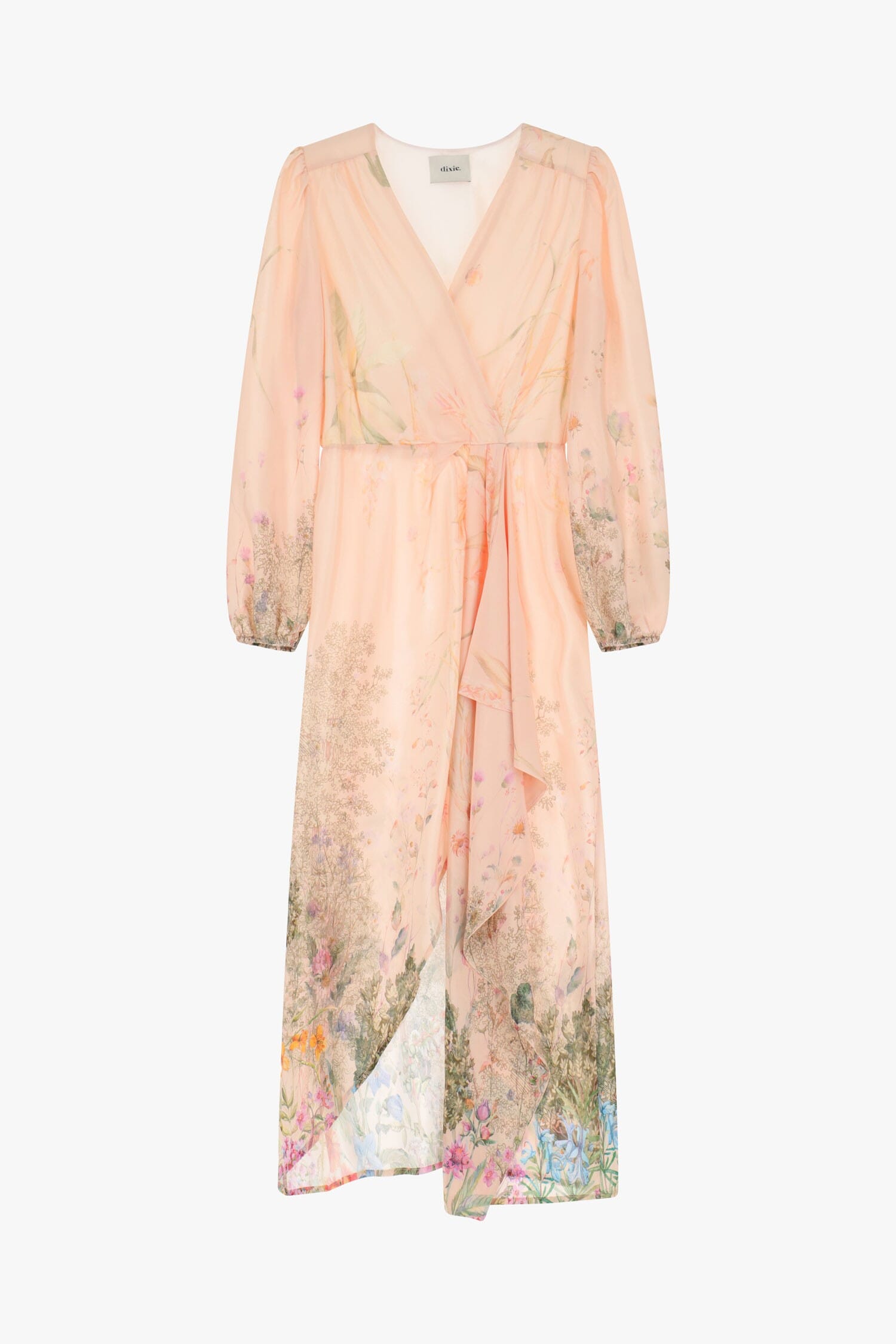 Vestito A Incrocio Con Maniche Lunghe Dixie