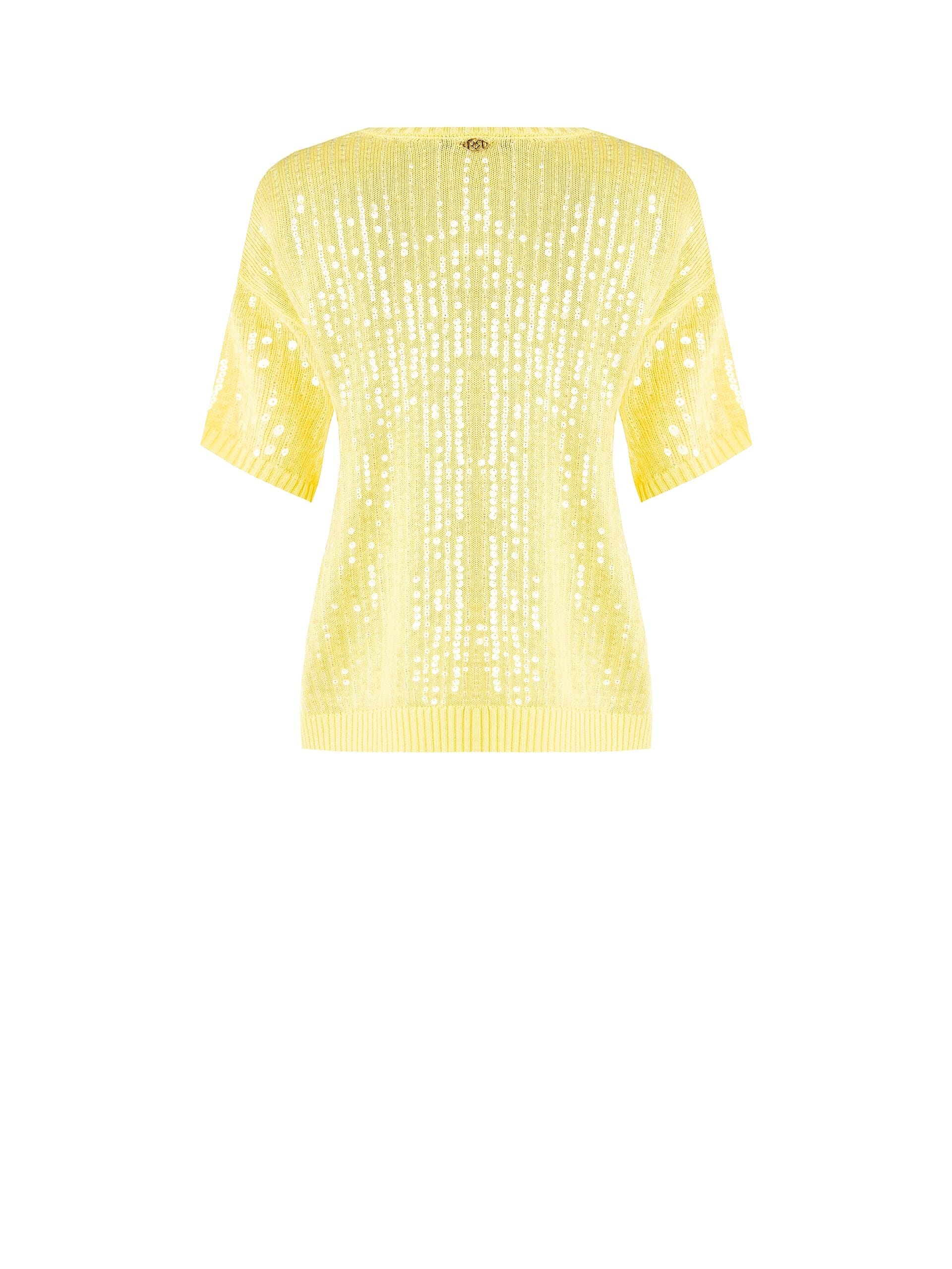 Maglia In Viscosa Con Paillettes Trasparenti Rinascimento