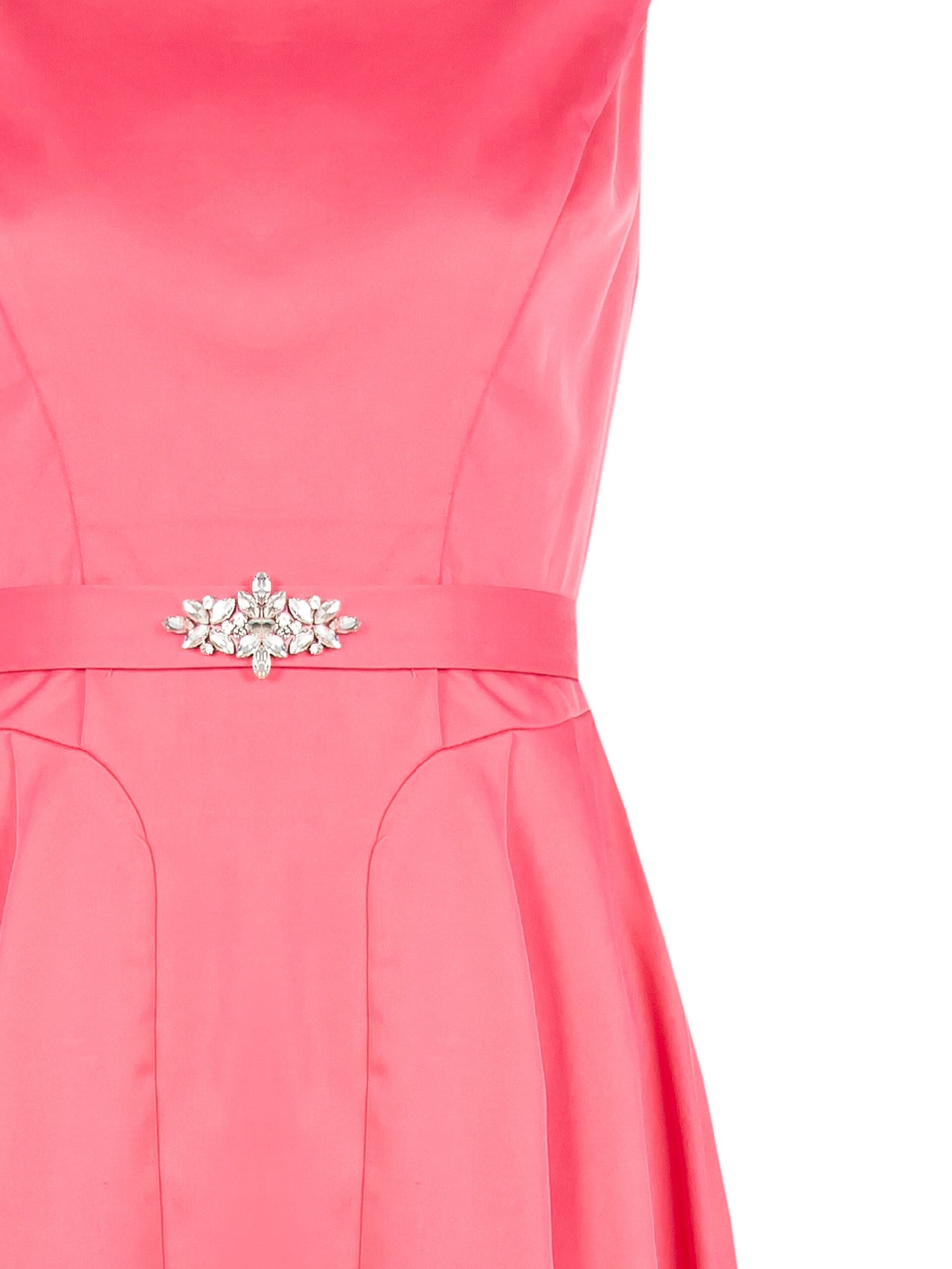 Abito Midi A Ruota In Misto Cotone Con Cintura Gioiello Coordinata Rinascimento