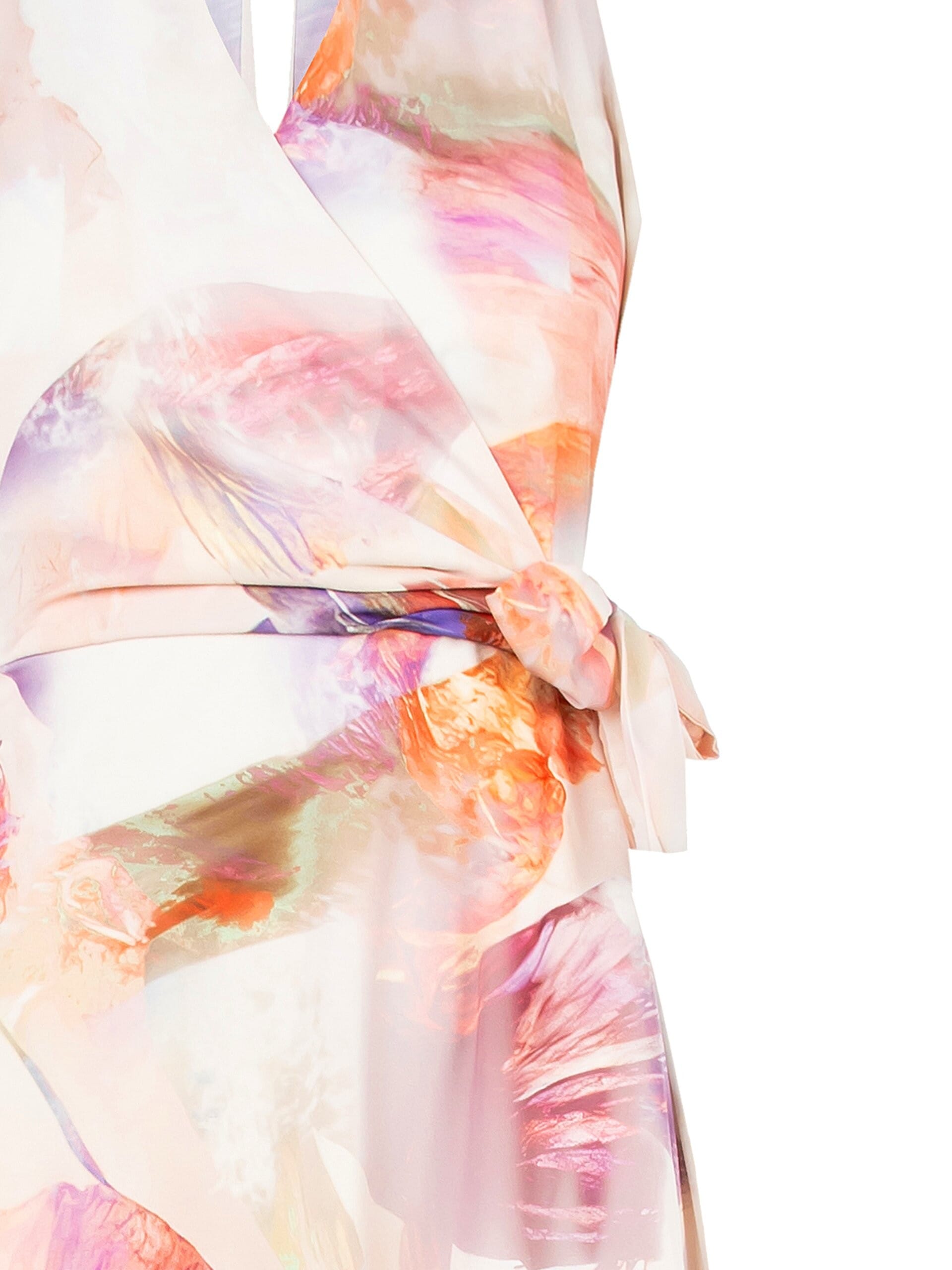 Abito Lungo Impero In Raso Opaco Allacciato In Vita Rinascimento