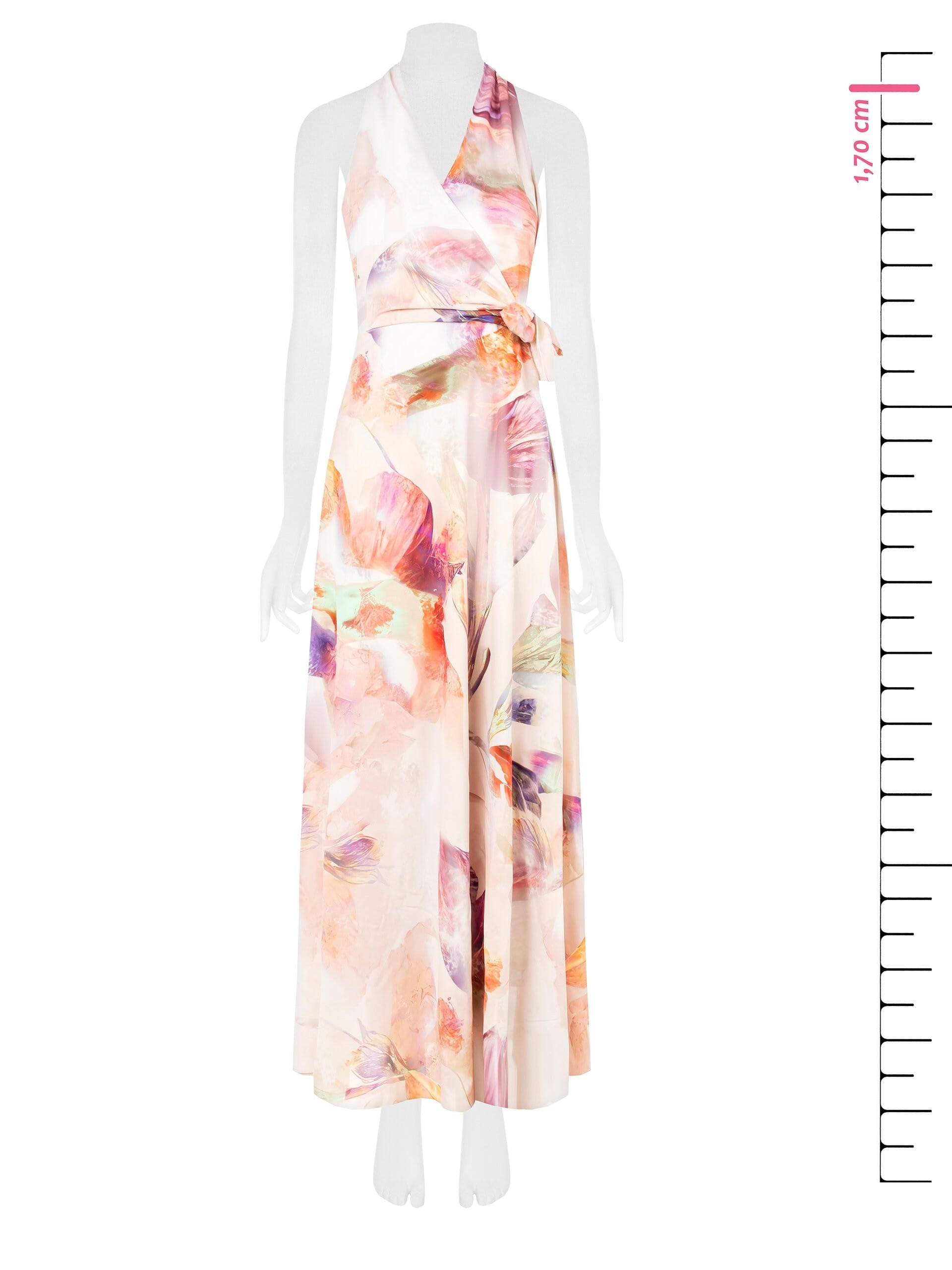 Abito Lungo Impero In Raso Opaco Allacciato In Vita Rinascimento