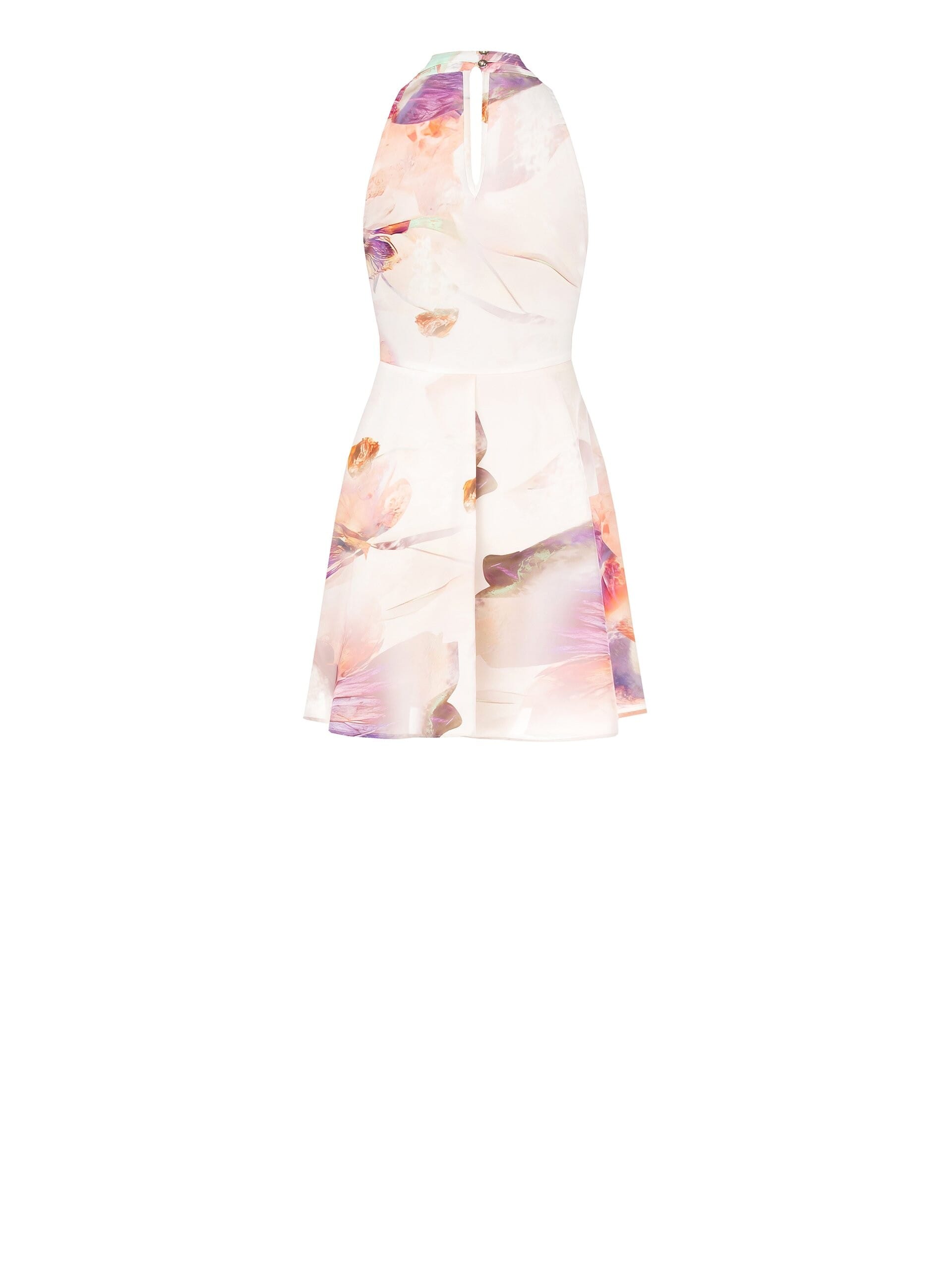 Abito Corto A Ruota A Pieghe Con Scollo A V Incrociato Rinascimento