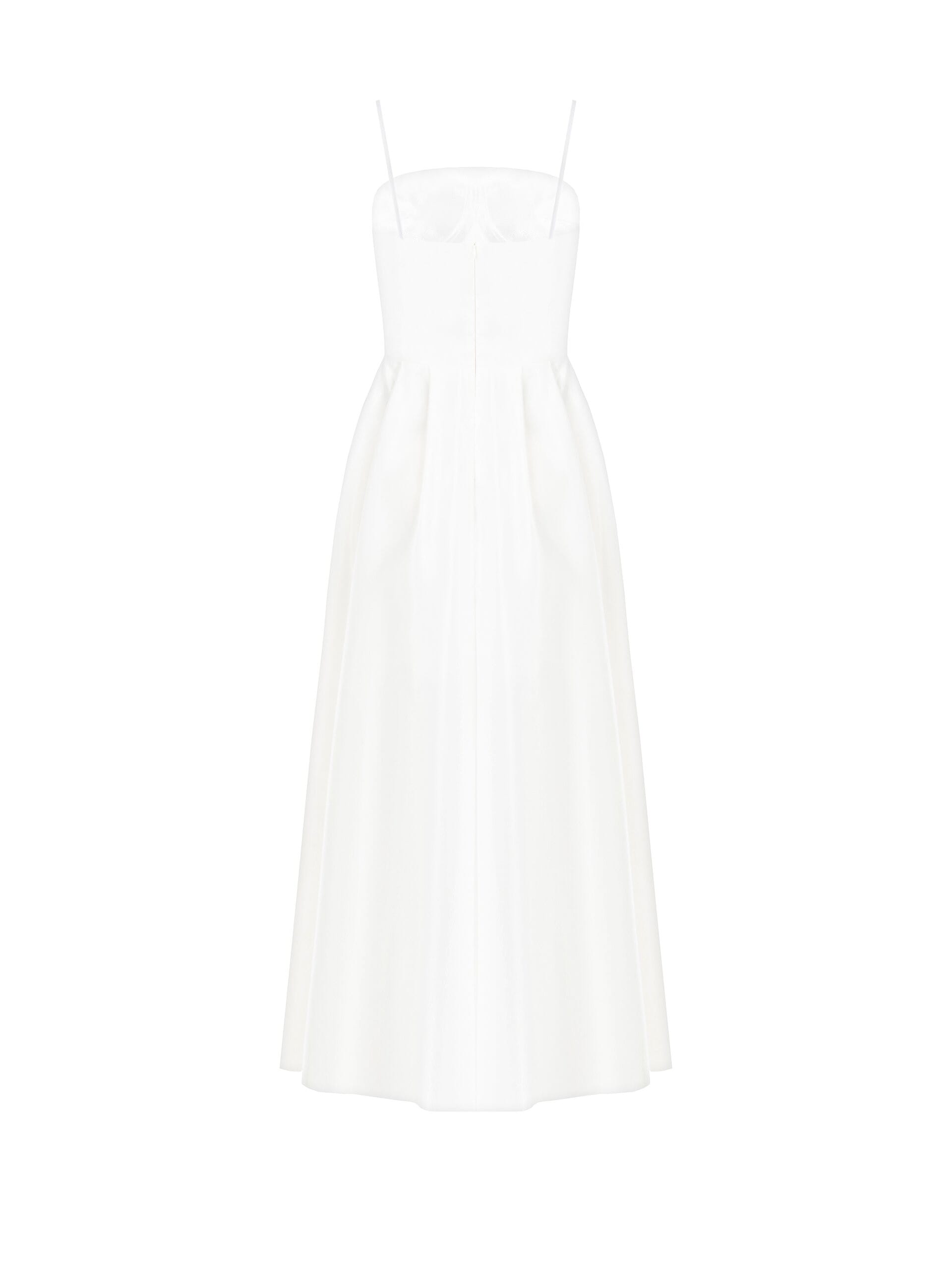 Abito Lungo In Raso Pesante Con Maxi Stampa Fiori Rinascimento