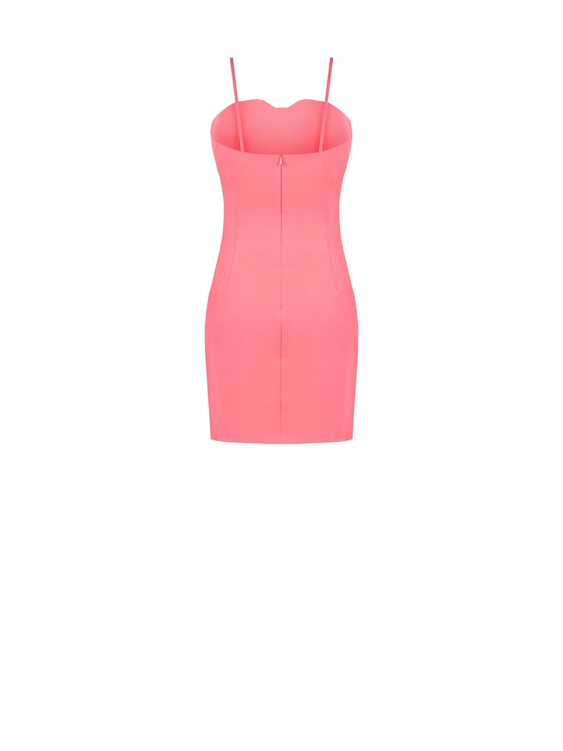 Short Sheath Dress in Bi-Stretch Fabric with Maxi Bow Rinascimento