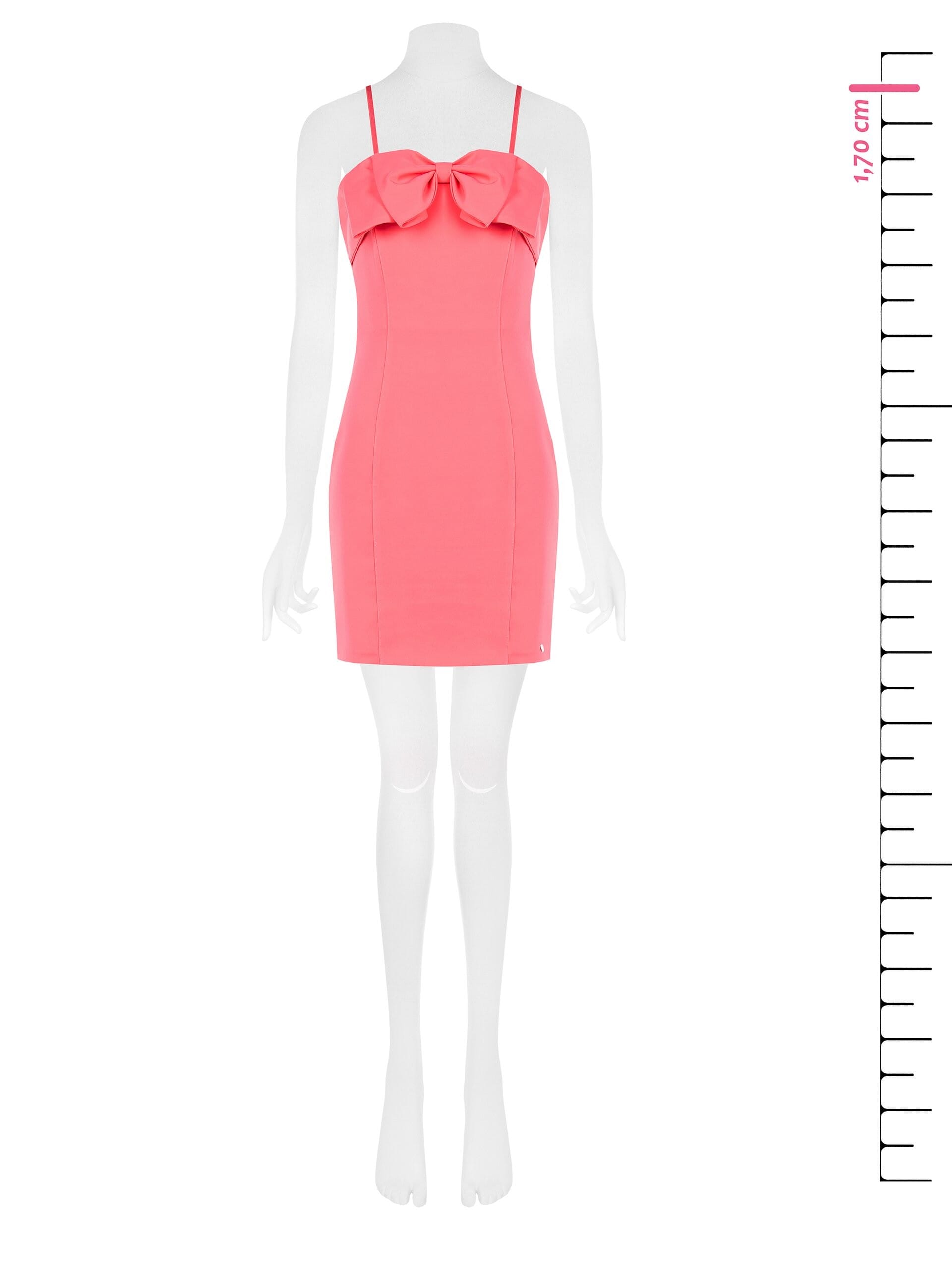 Short Sheath Dress in Bi-Stretch Fabric with Maxi Bow Rinascimento