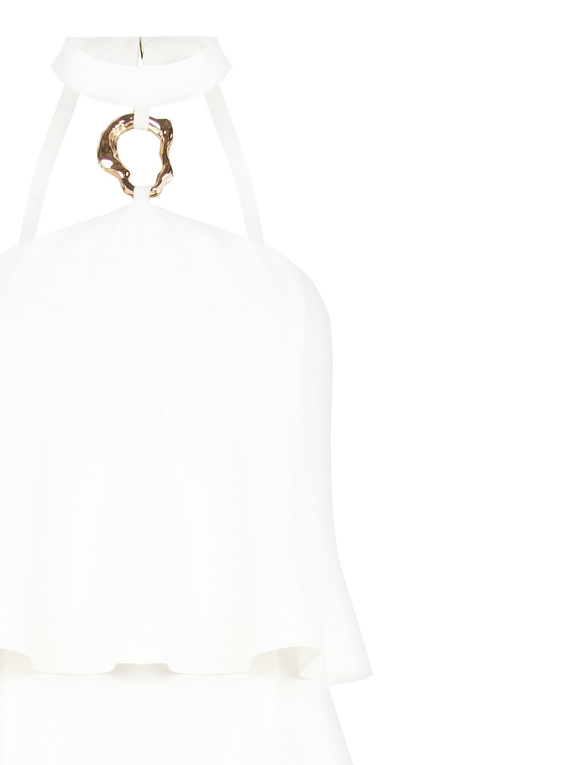 Tuta Intera Corta Larga In Tessuto Fluido Con Dettaglio Gioiello Rinascimento