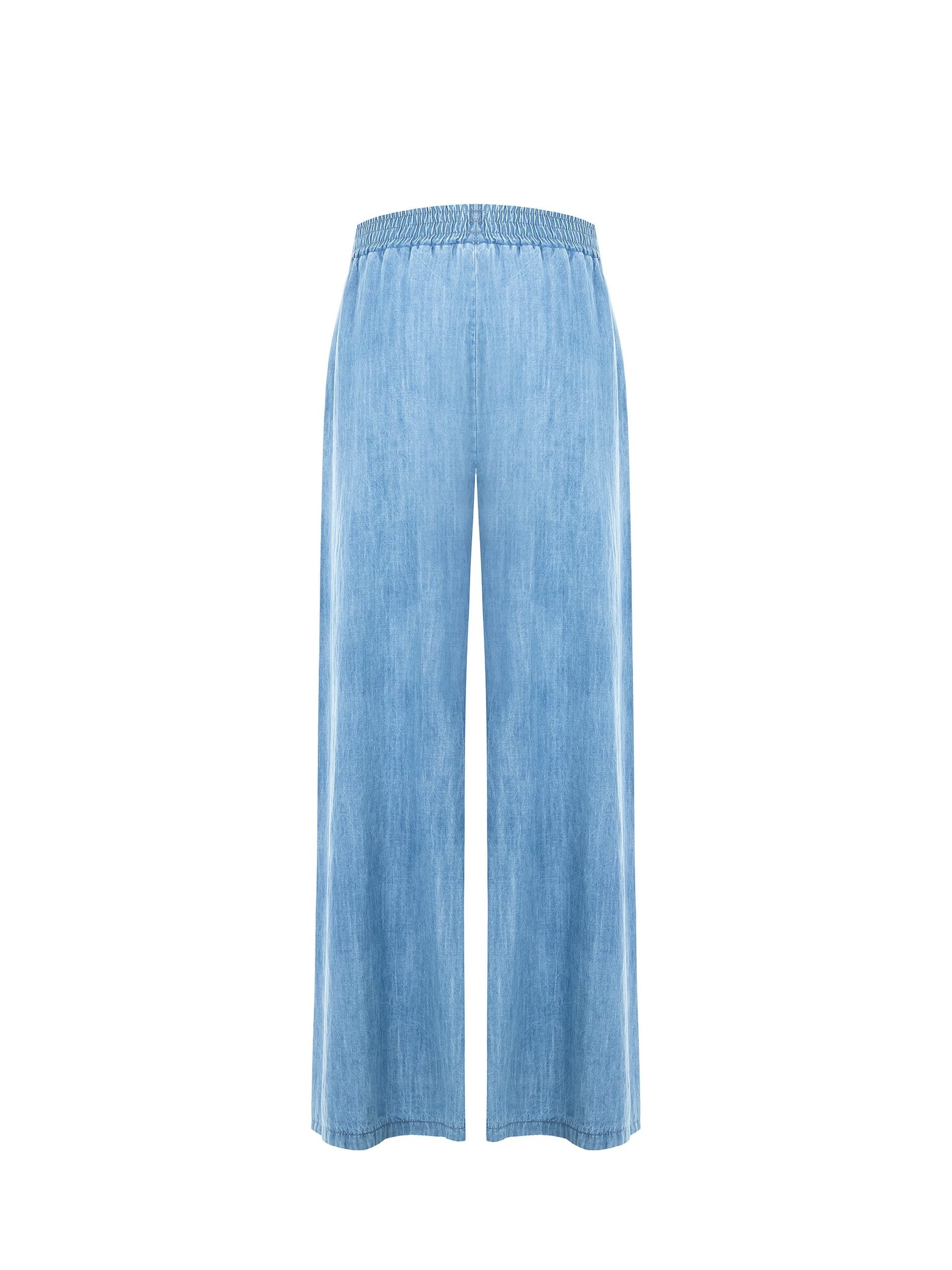 Jeans Con Elastico In Vita E Tasche Rinascimento