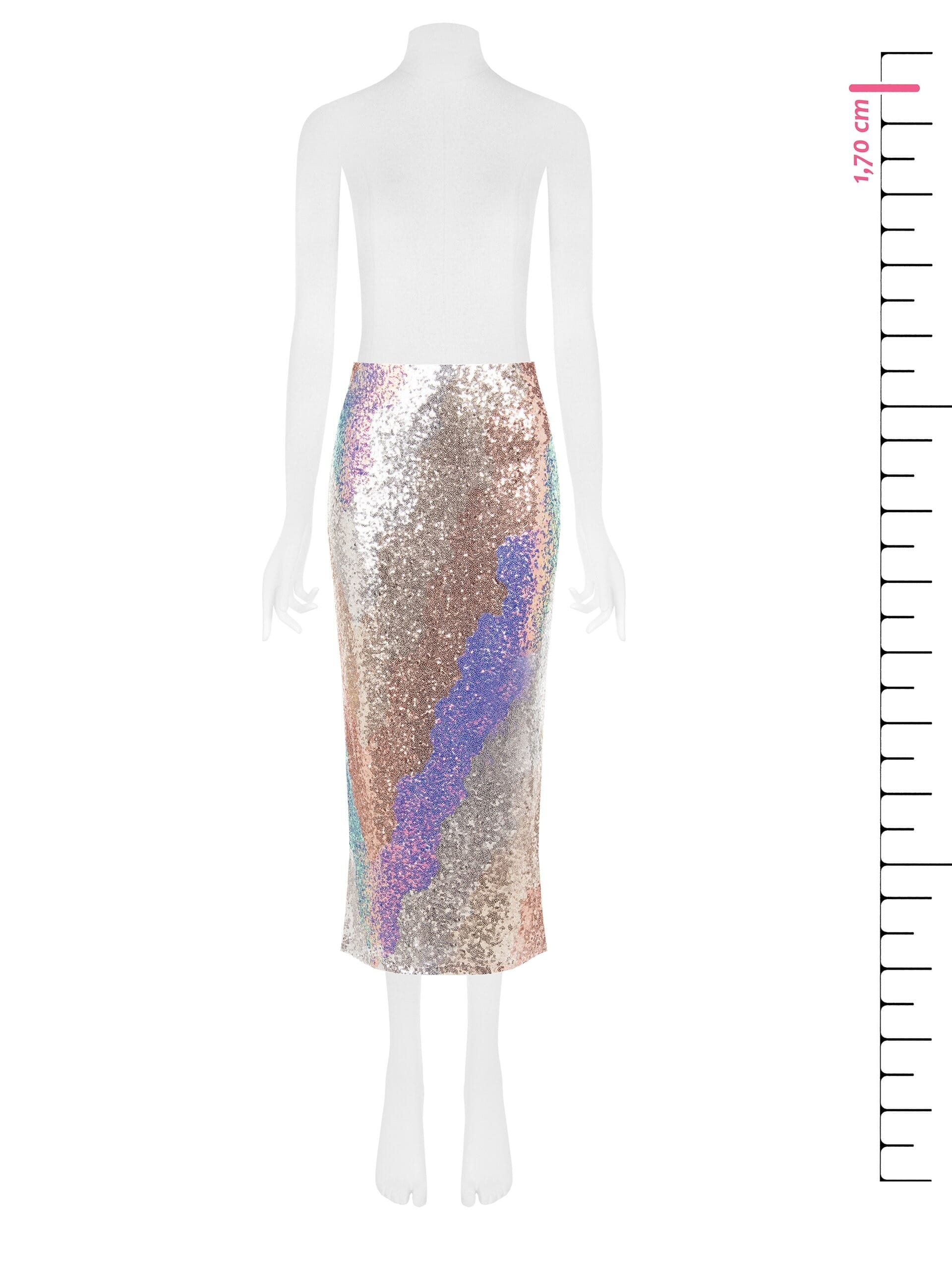 Gonna Lunga A Tubino Ricoperta Di Strass Rinascimento