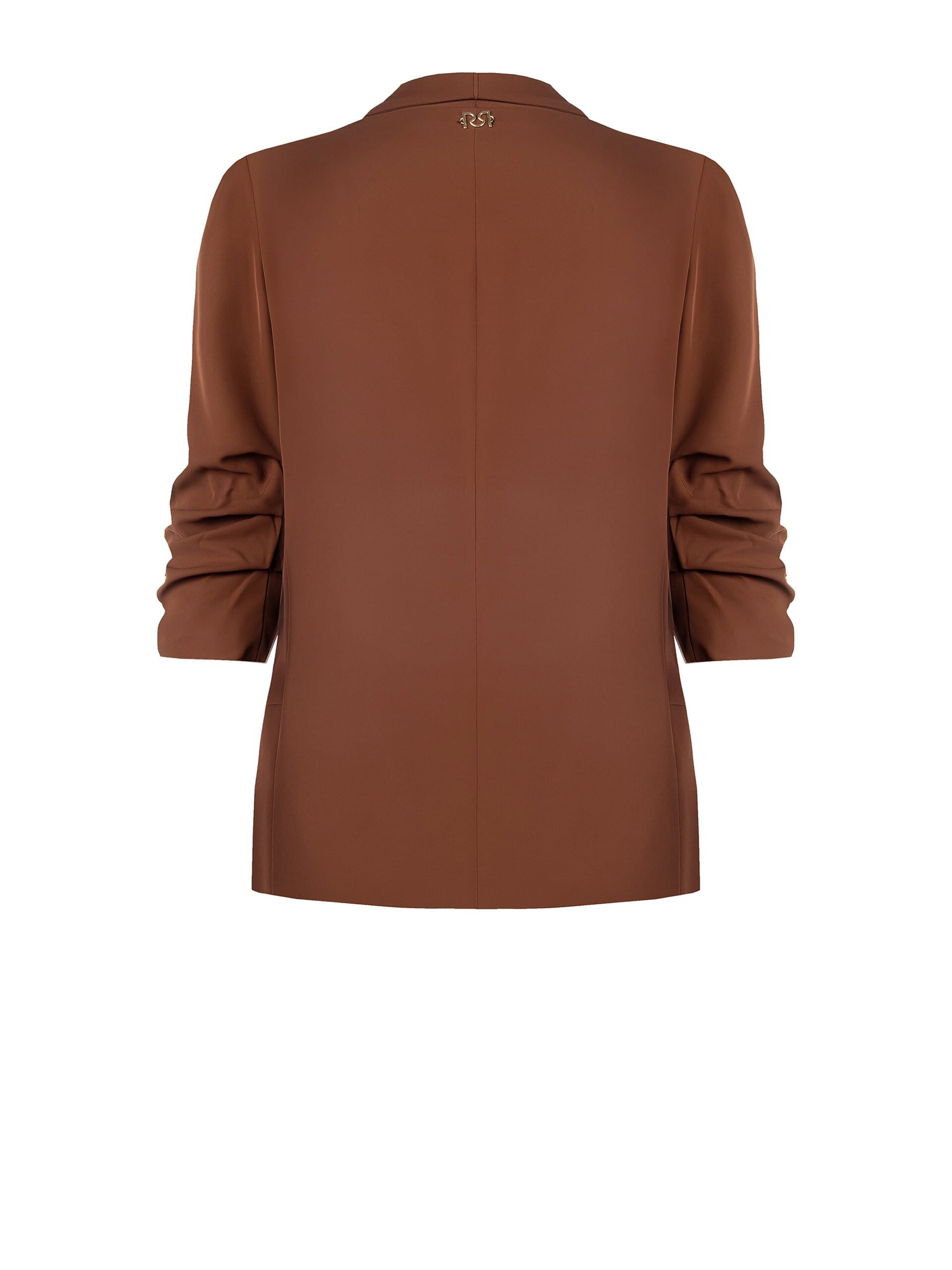 Giacca Coprispalle Crop In Tessuto Fluido Con Spilla Rinascimento Curvy