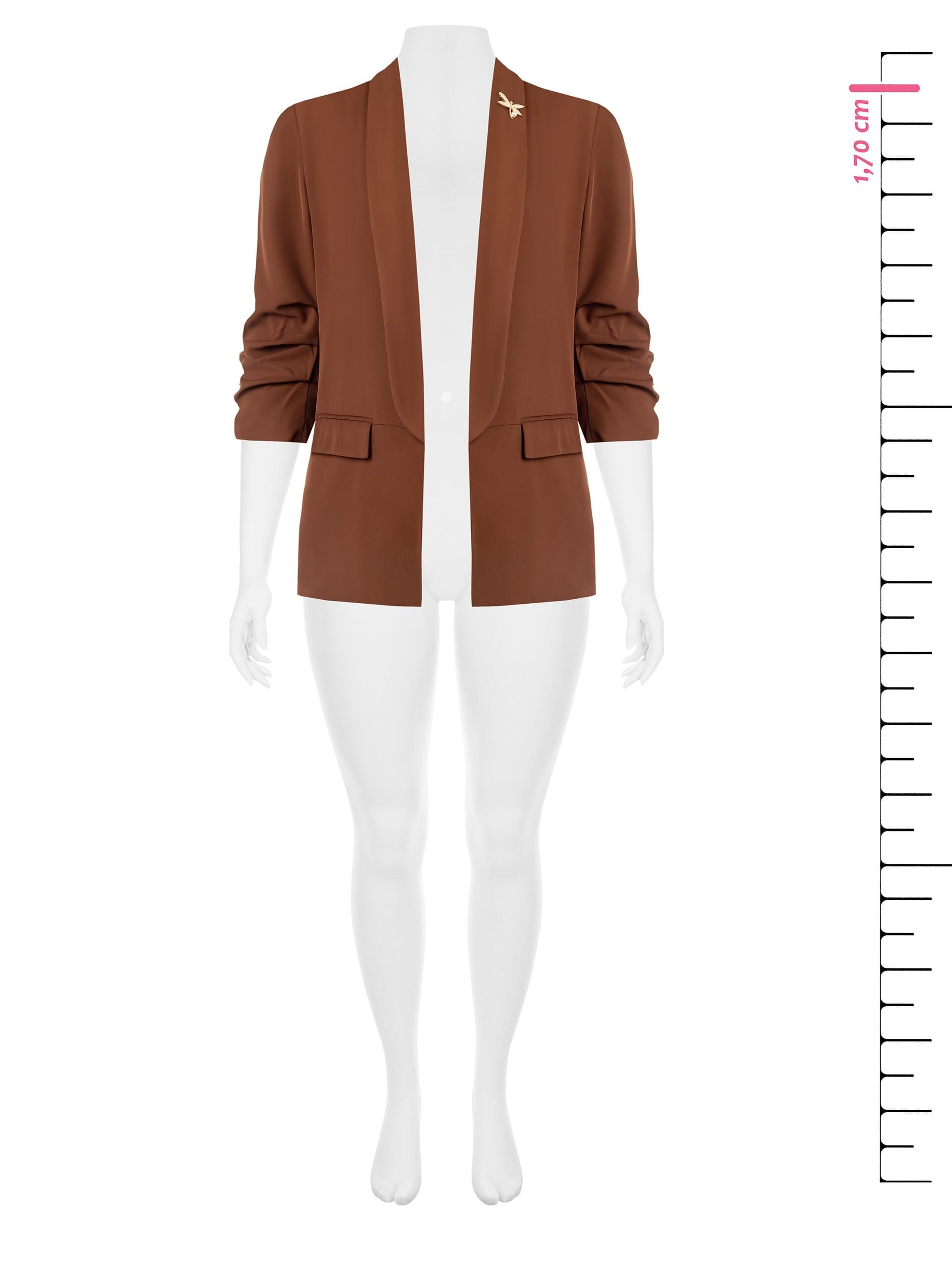 Giacca Coprispalle Crop In Tessuto Fluido Con Spilla Rinascimento Curvy