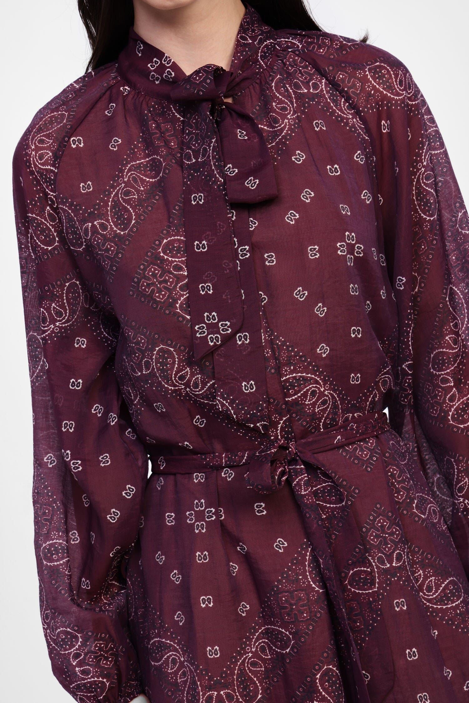 Abito Lungo Stampato Con Bottoni Dixie