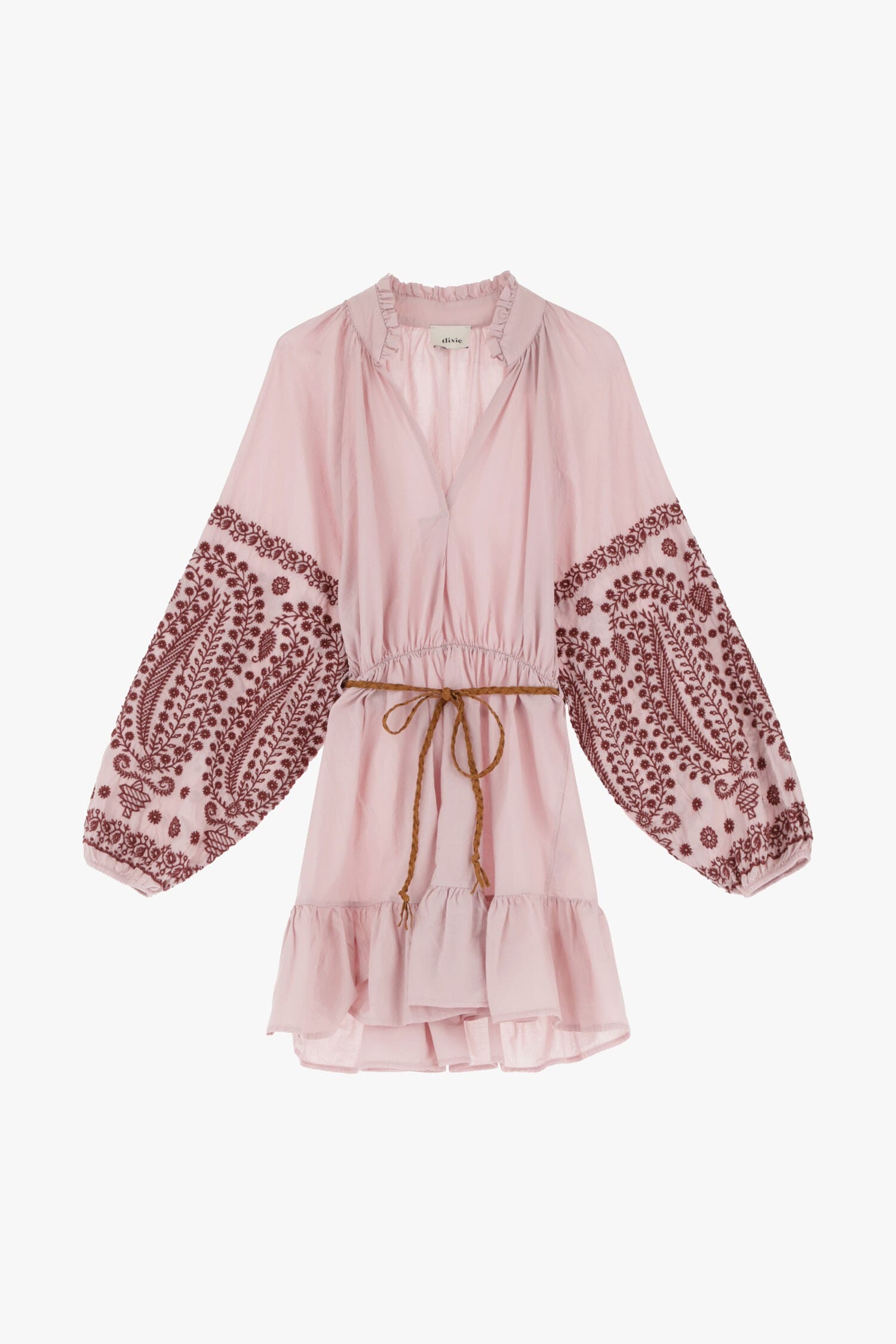 Abito Corto Con Maniche Lunghe Stampate Dixie