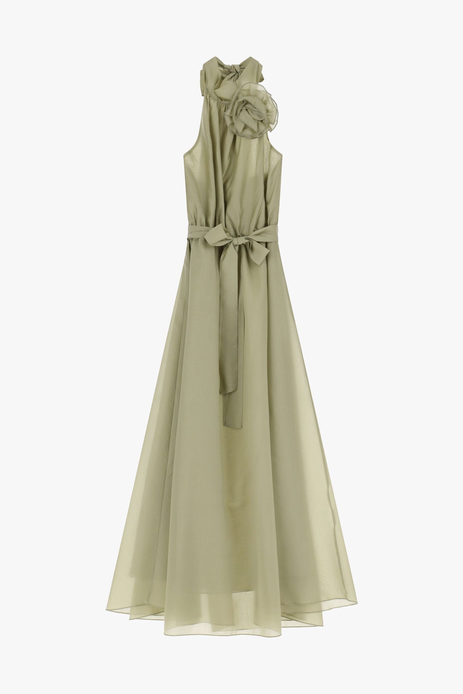 Abito Lungo Con Collo All\'Americana Dixie