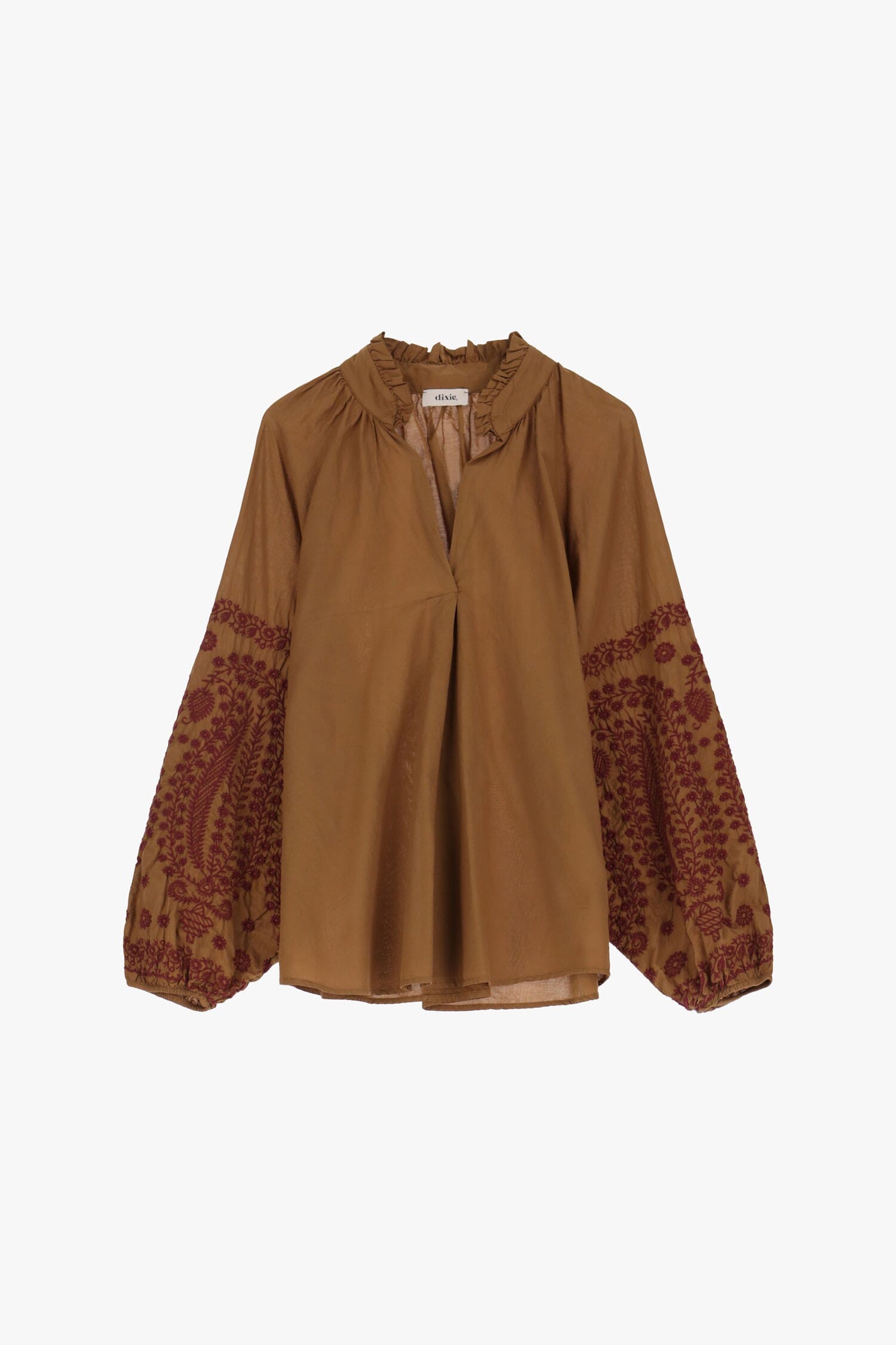 Shirt With Dixie Embroidered Sleeves