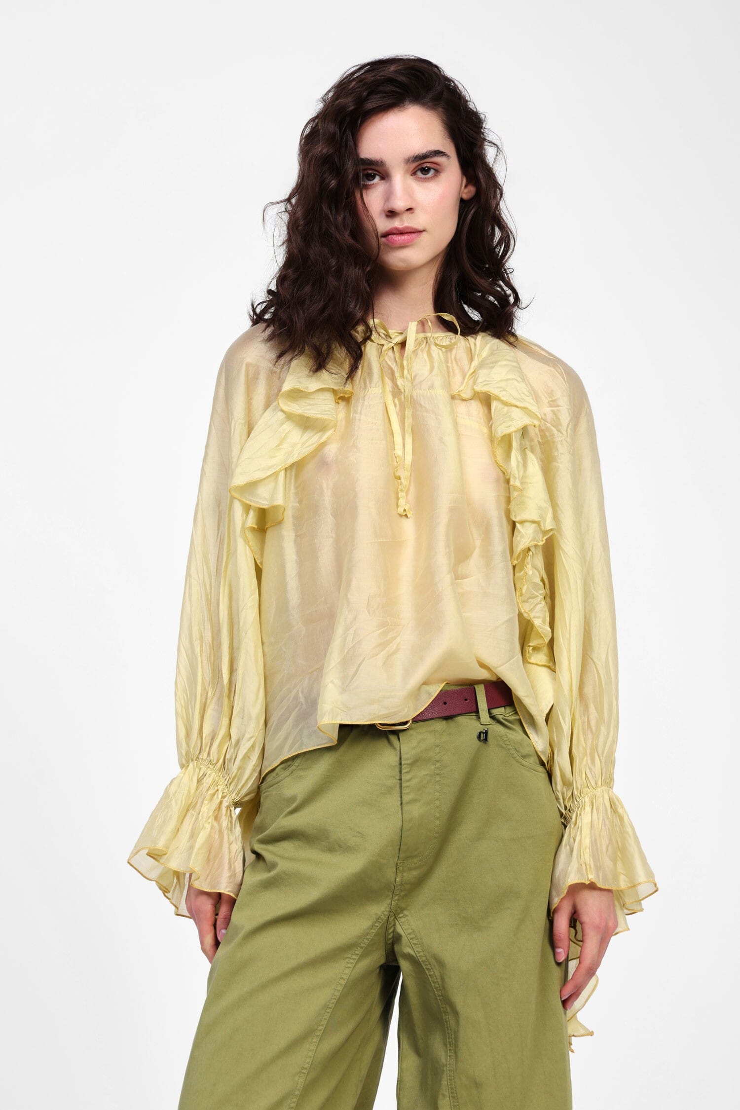 Shirt With Ruffles And Long Sleeves Dixie