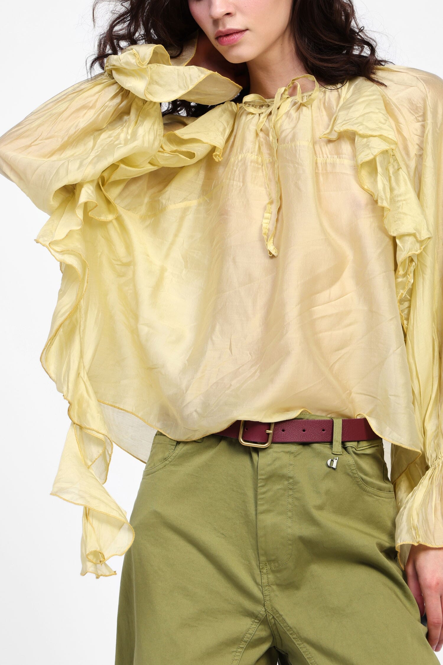 Shirt With Ruffles And Long Sleeves Dixie